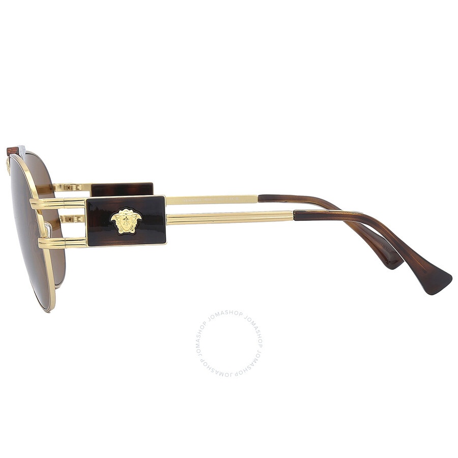 Versace Brown Pilot Men's Sunglasses VE2252 147073 63 - 4