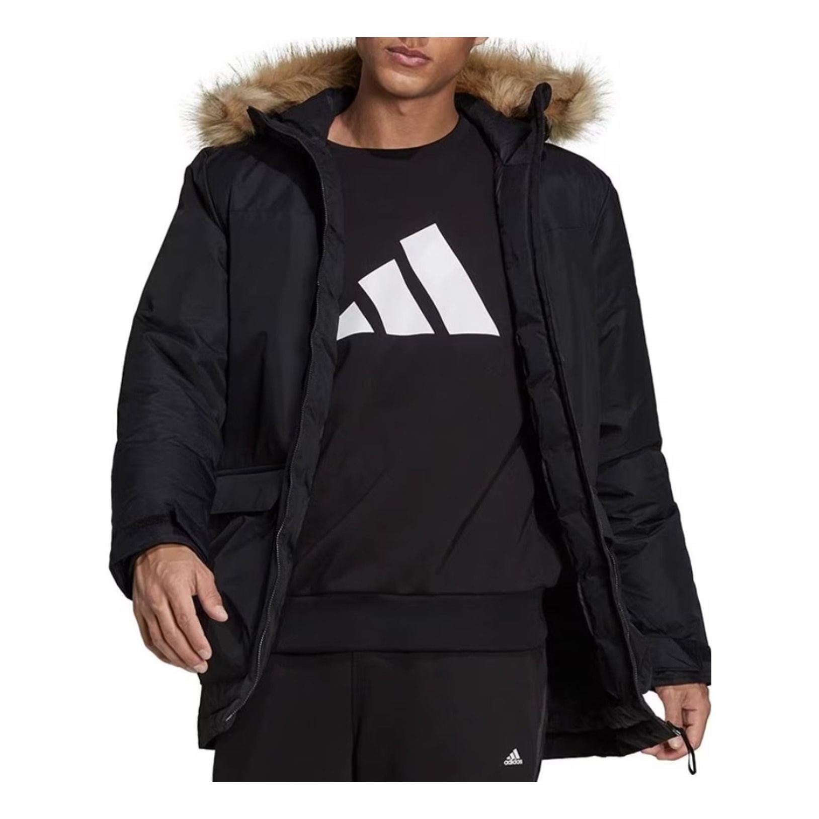 adidas Utilitas Hooded Parka Jacket 'Black' GT1699 - 2