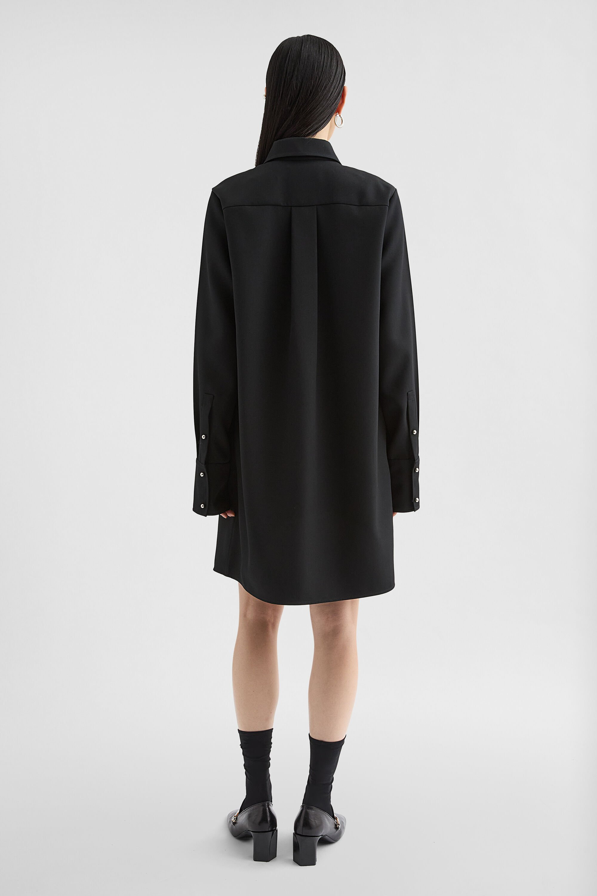 Wool Gabardine Polo Dress - 4