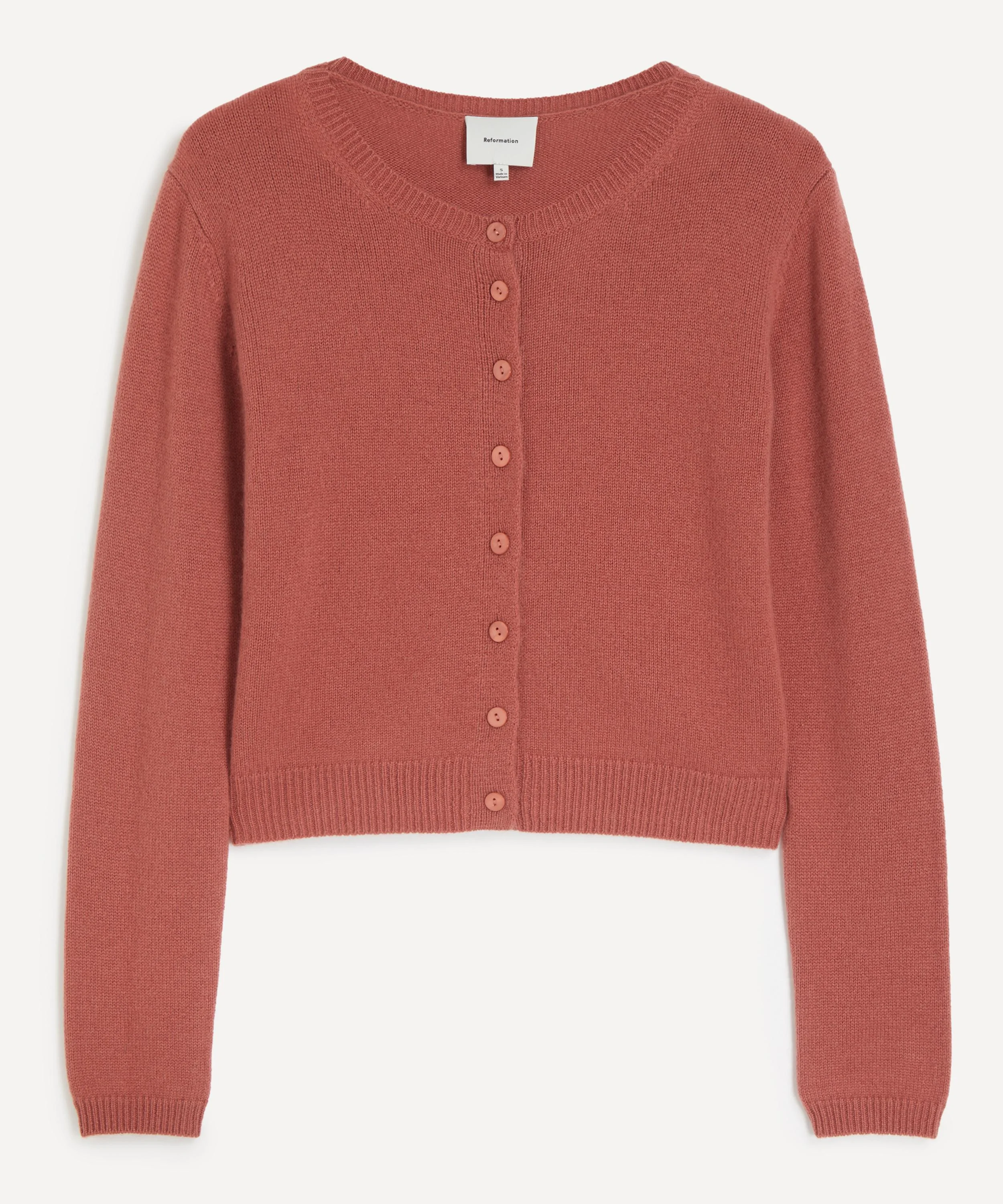 Clara Rosewood Cashmere Cardigan - 1