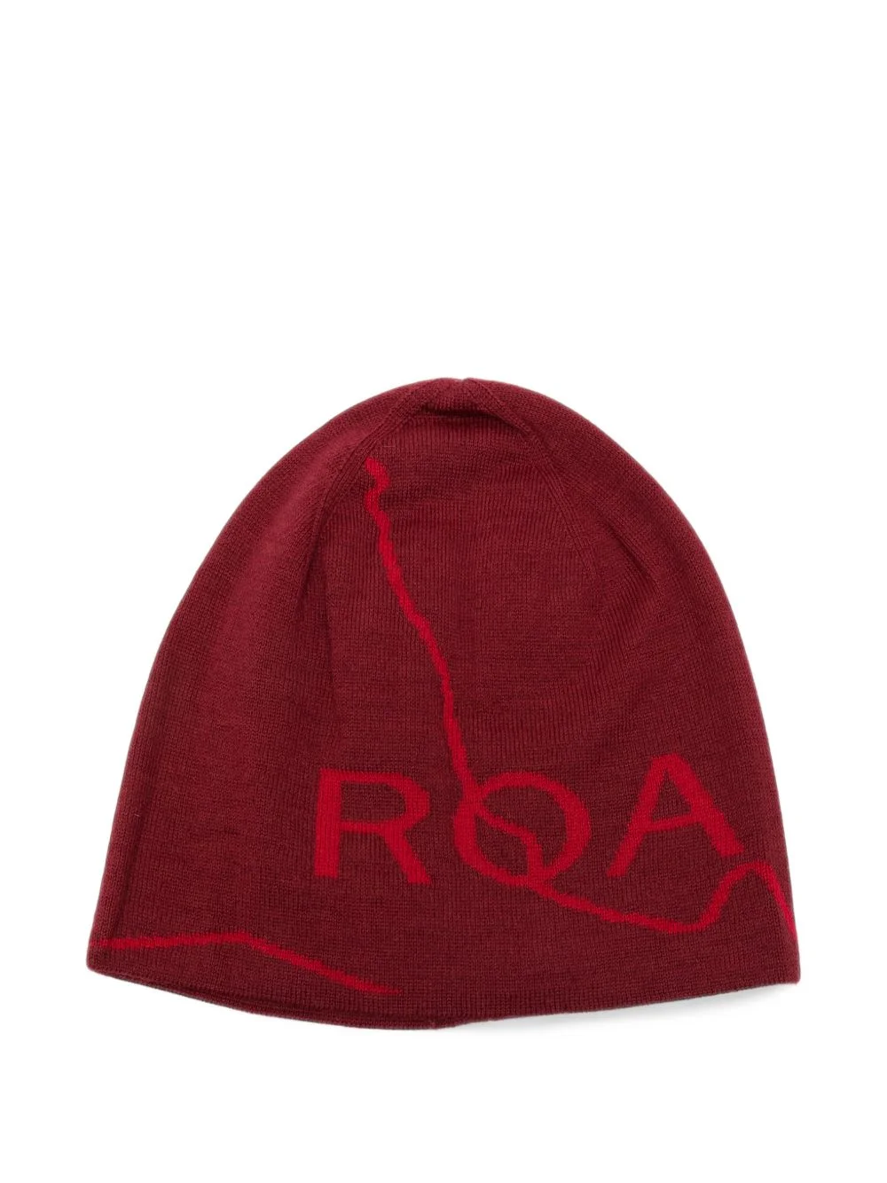 logo-intarsia beanie hat - 1