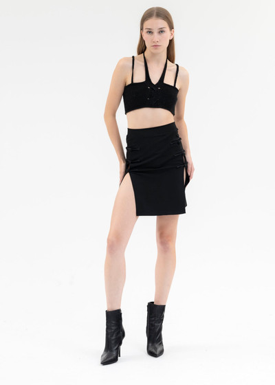 FENG CHEN WANG BLACK CABLE KNIT BRA outlook