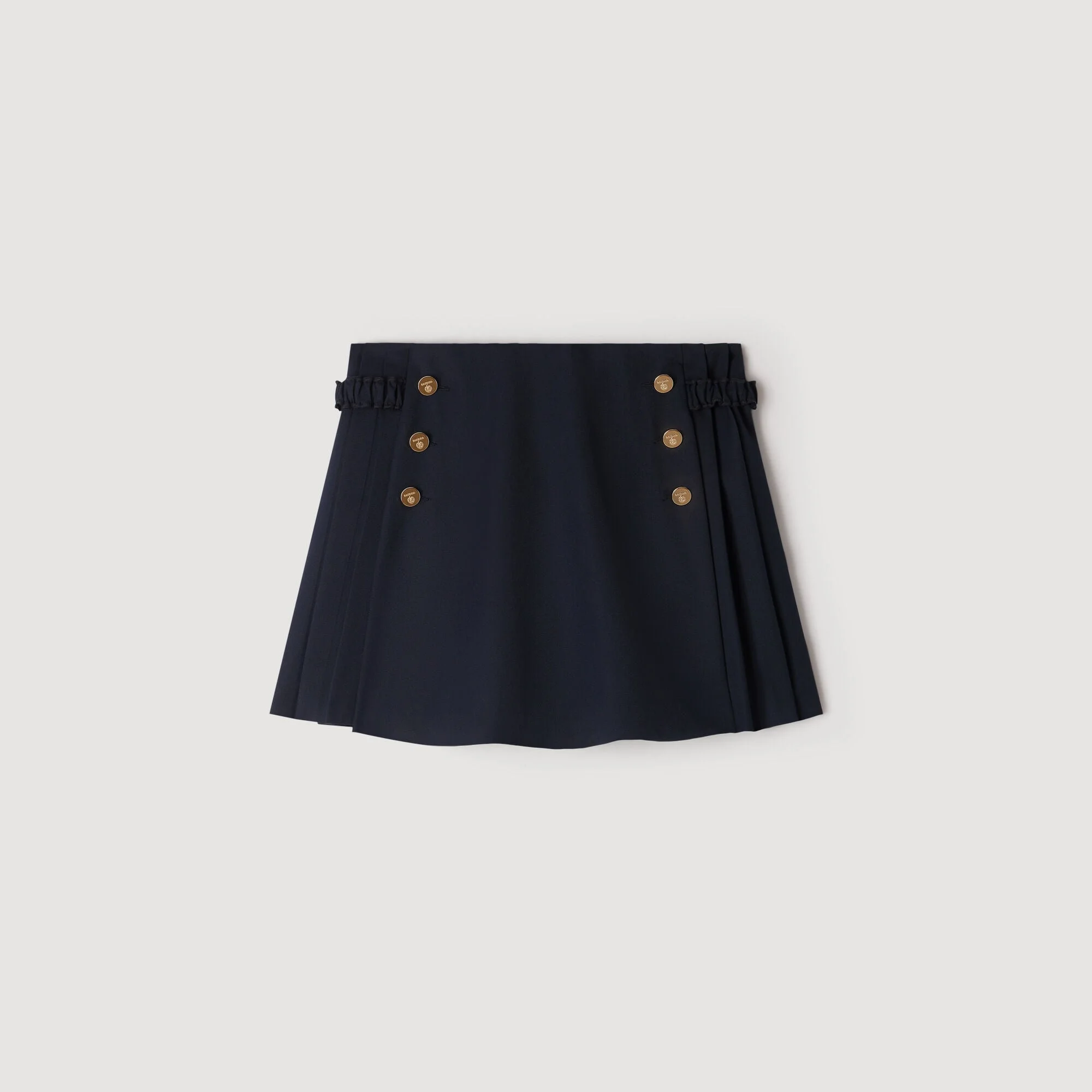 WOOL SKORT WITH BUTTONS - 1