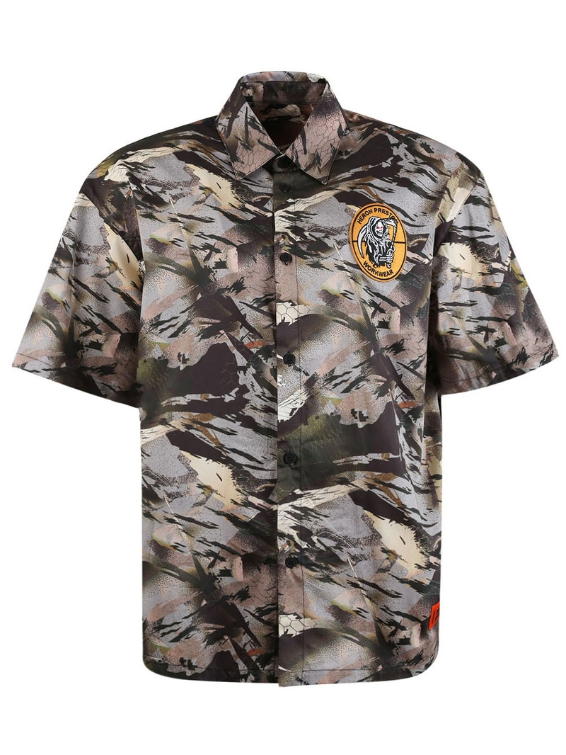 camouflage-print 볼링 셔츠 - 1