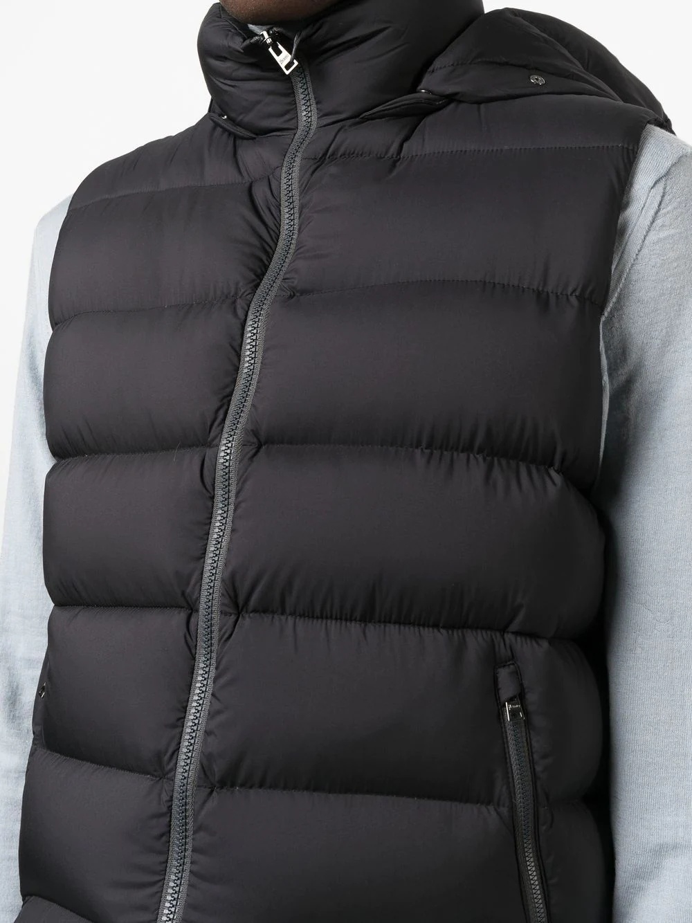 zipped padded gilet - 5