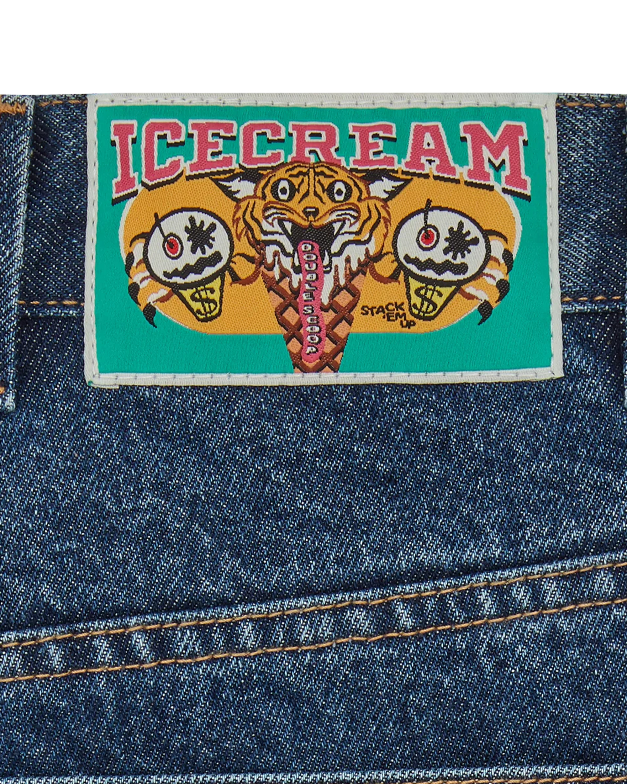 RUNNING DOG DOUBLE SCOOP DENIM PANT - 5