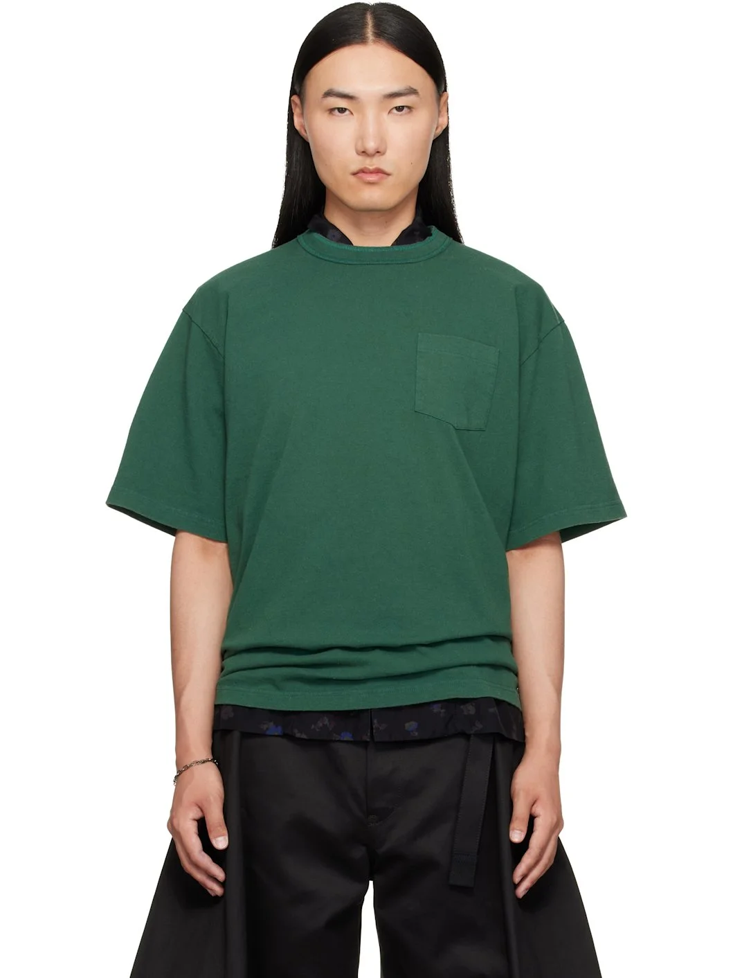 Green Cotton Jersey T-shirt - 1
