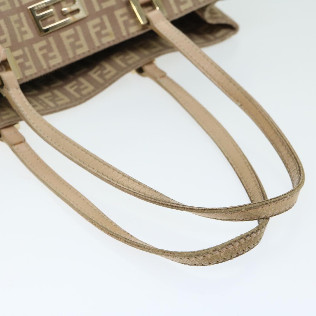 FENDI Zucchino Canvas Hand Bag Pink - 7