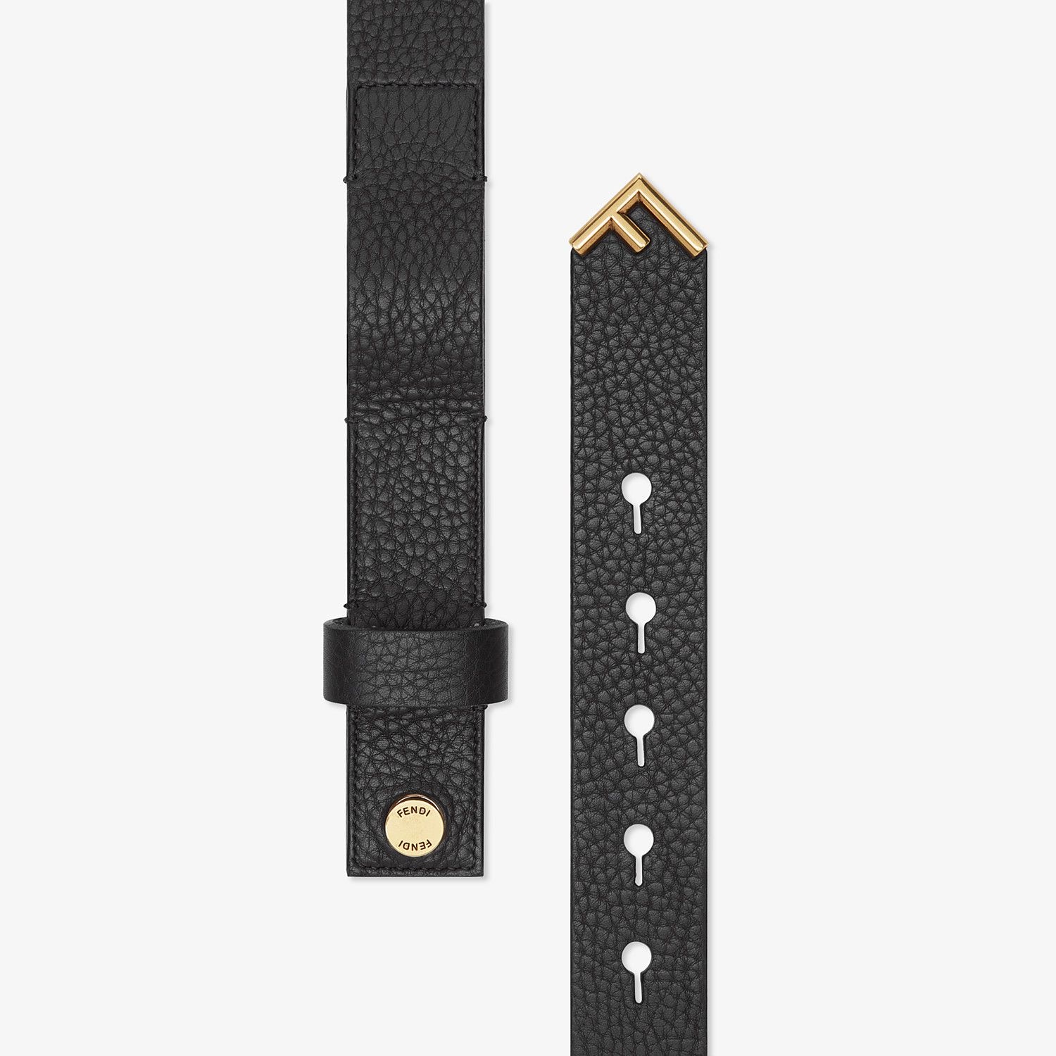 Black leather belt - 2