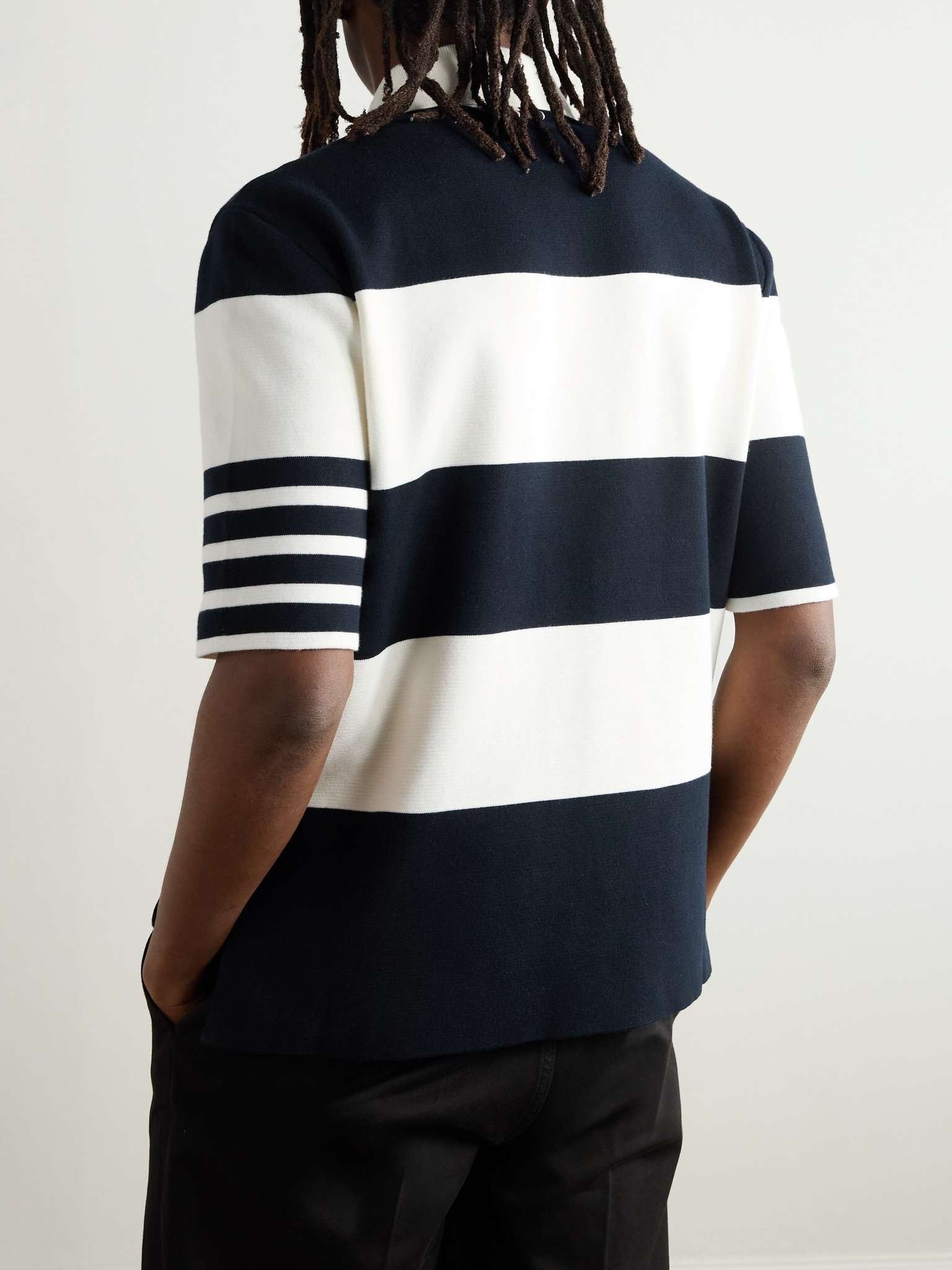 Striped Cotton Polo Shirt - 3