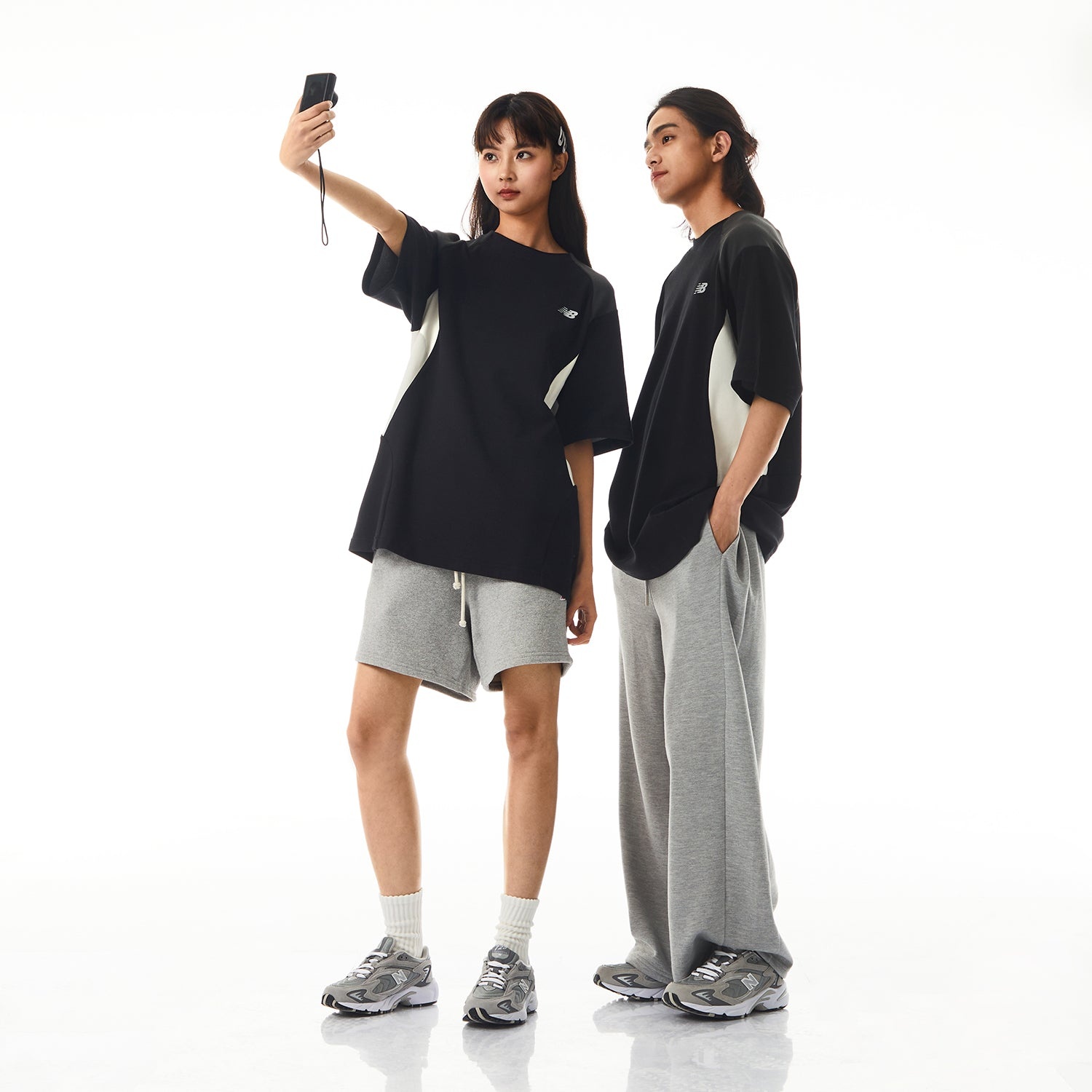 New Balance x LiangDong Color Block T-Shirt 'Black' NEE17113-BK - 6