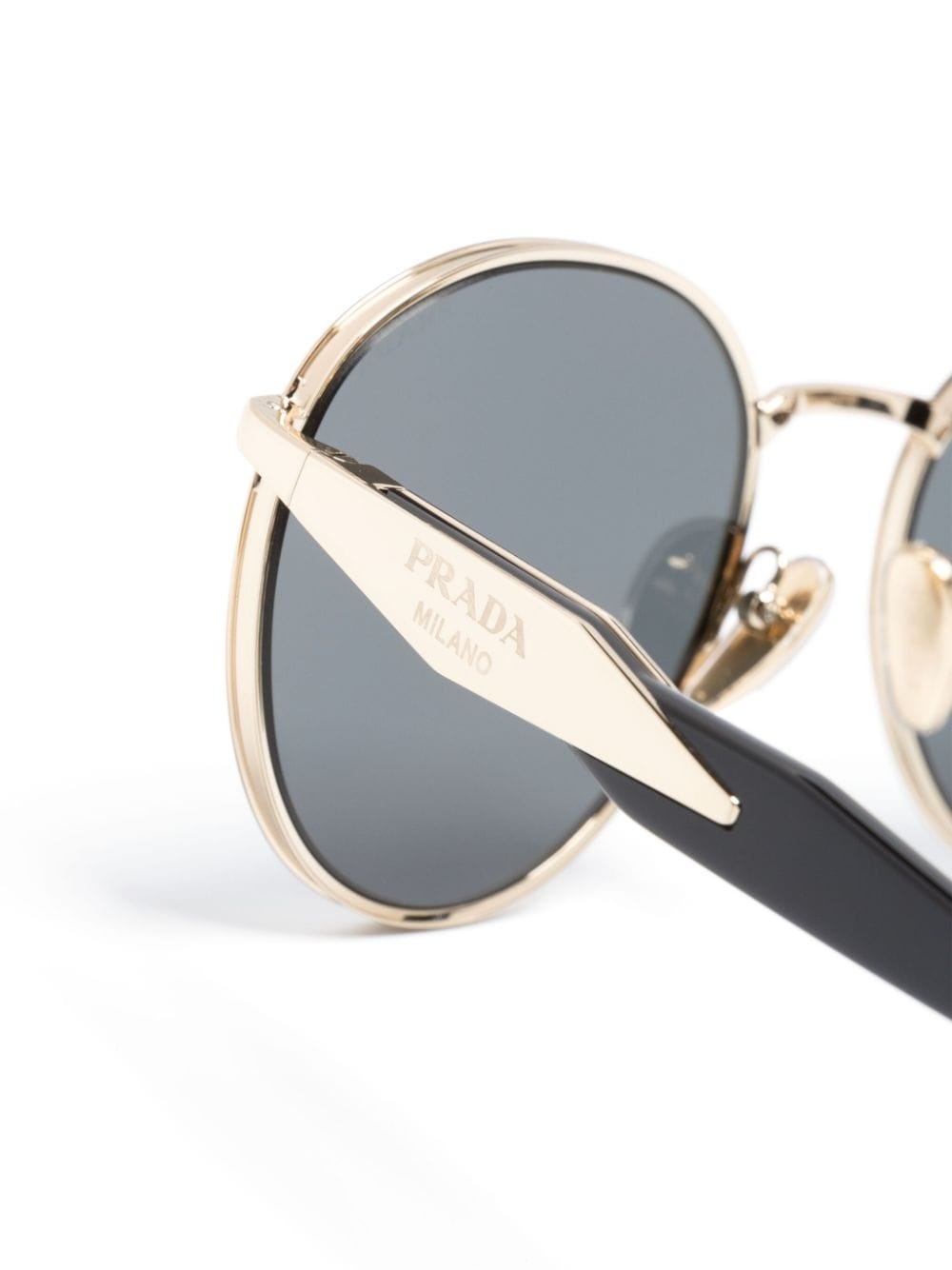 logo-engraved round-frame sunglasses - 3