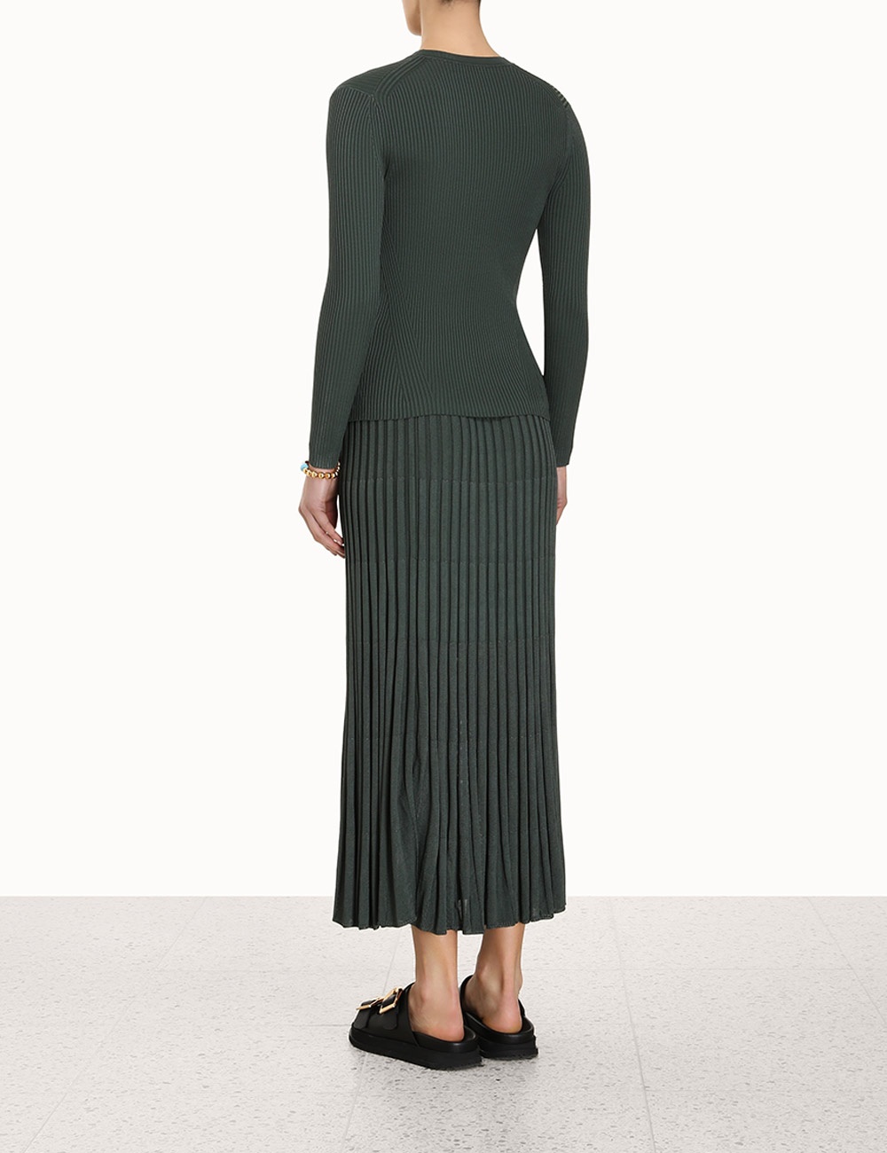 PLEATED MIDI SKIRT - 4