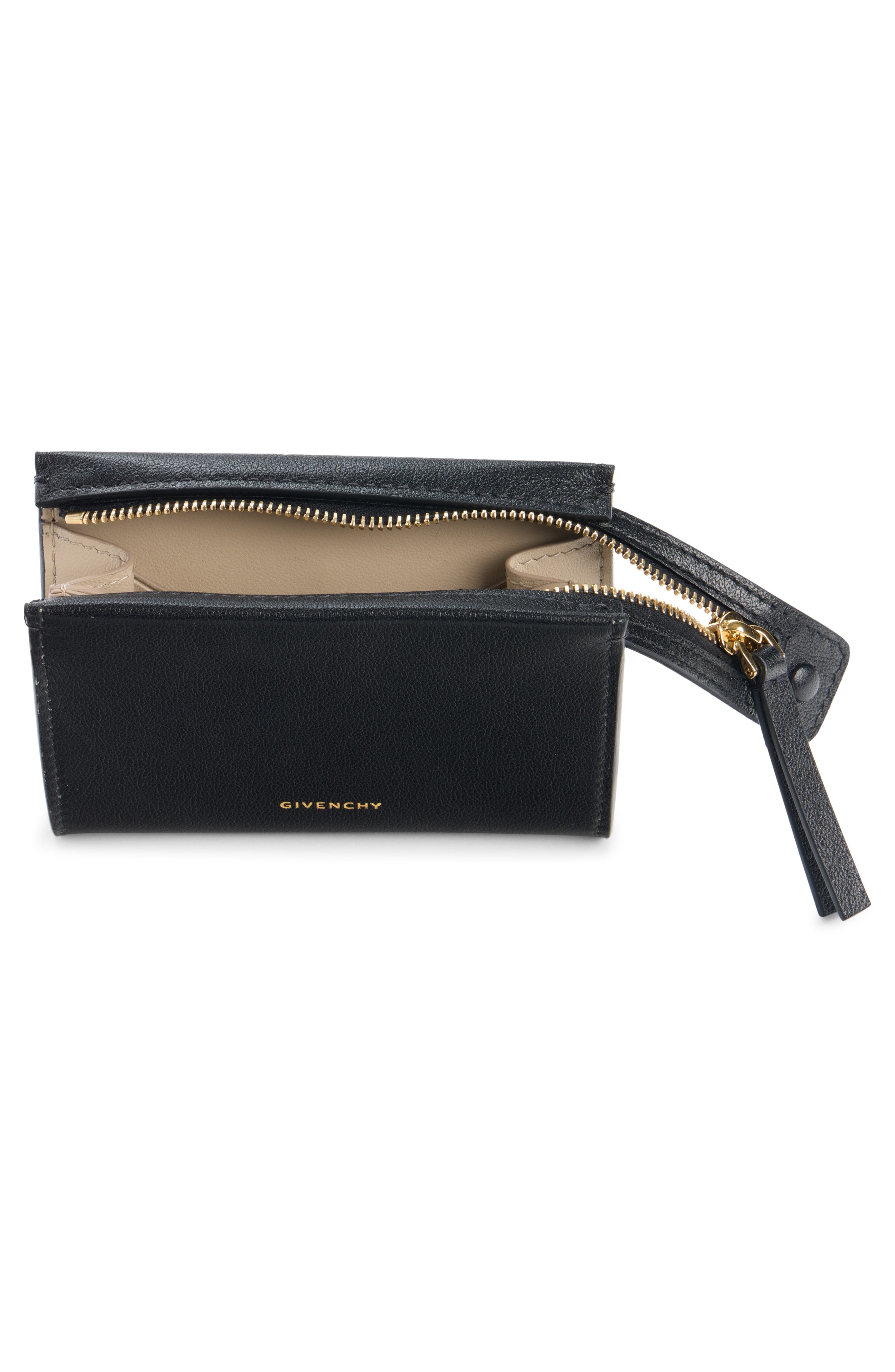 Givenchy Day Leather Zip Card Case in Black at Nordstrom - 2