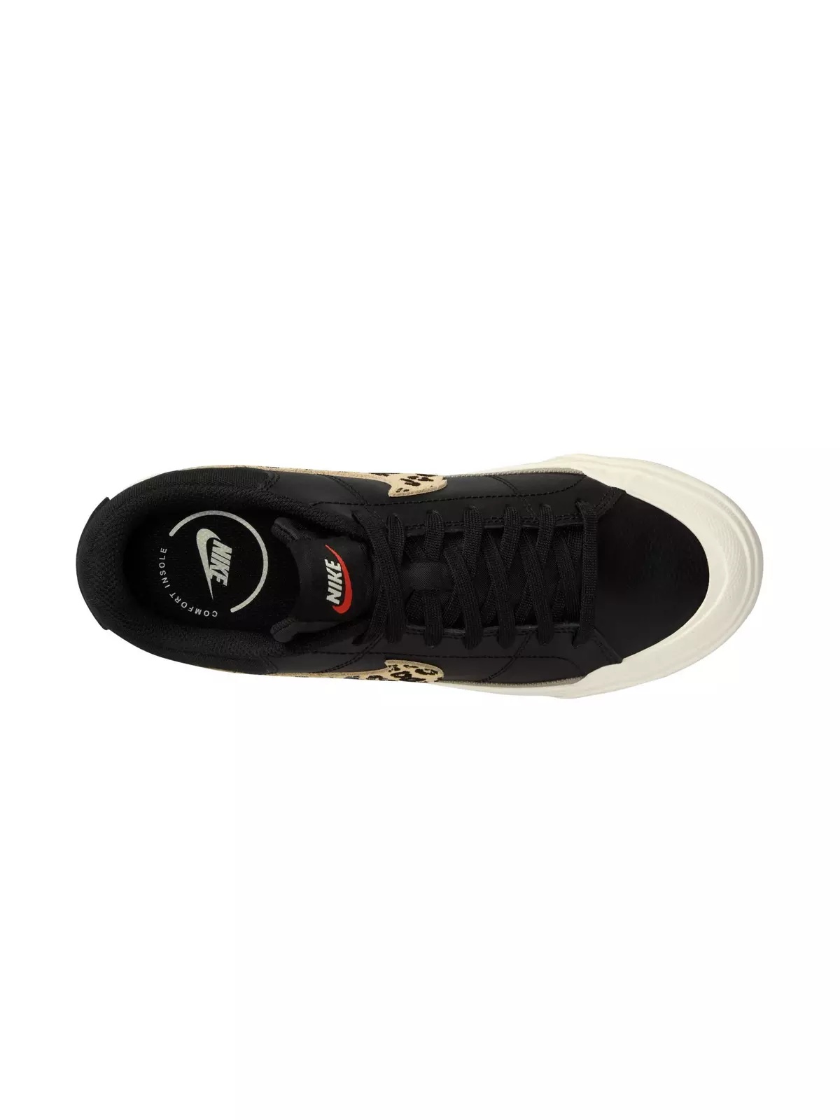 Court Legacy Lift "Black/Lt Khaki/Sail/Picante Red" Women's Shoe - 8