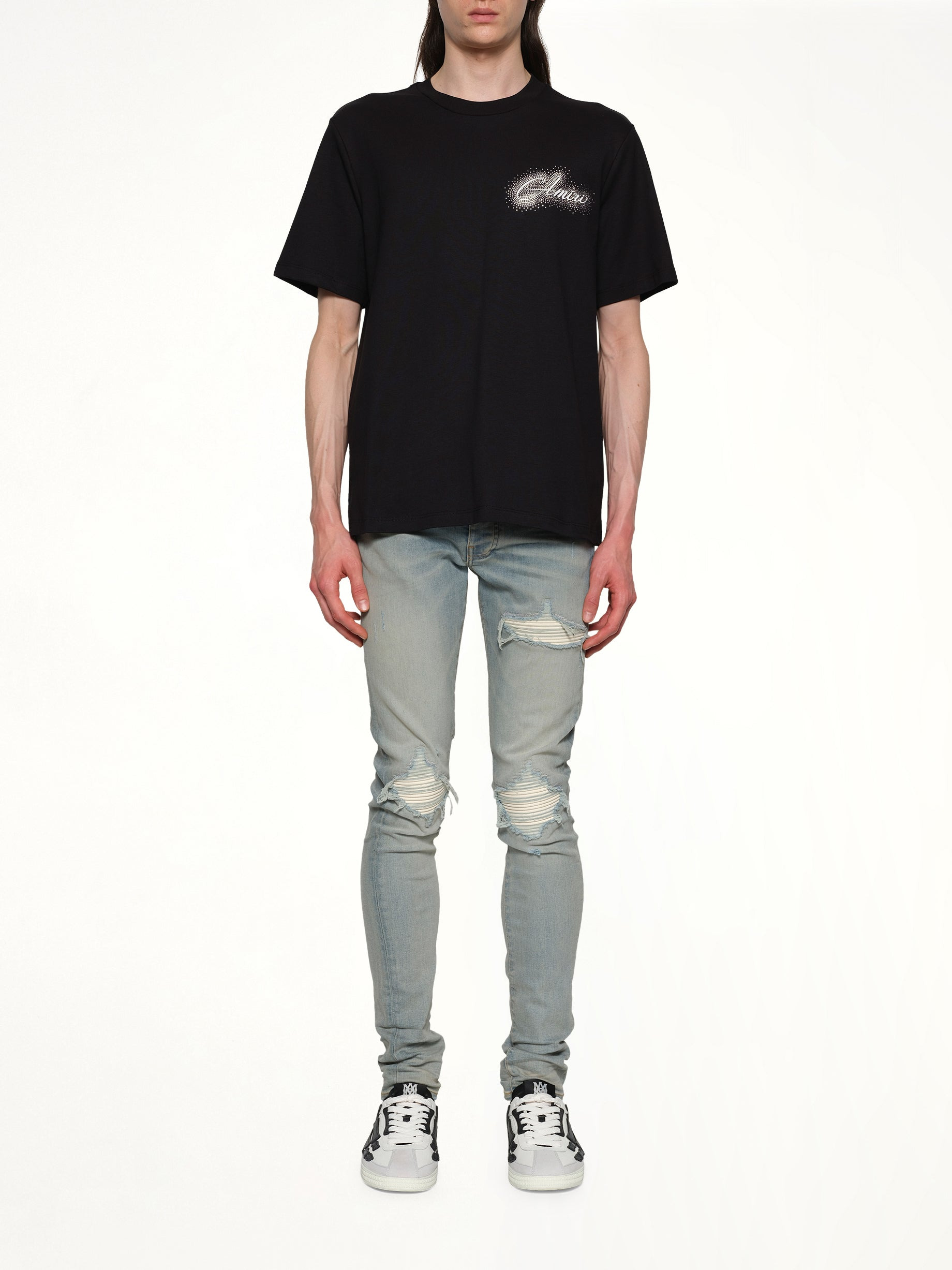 Amiri Script Tee in Black - 7