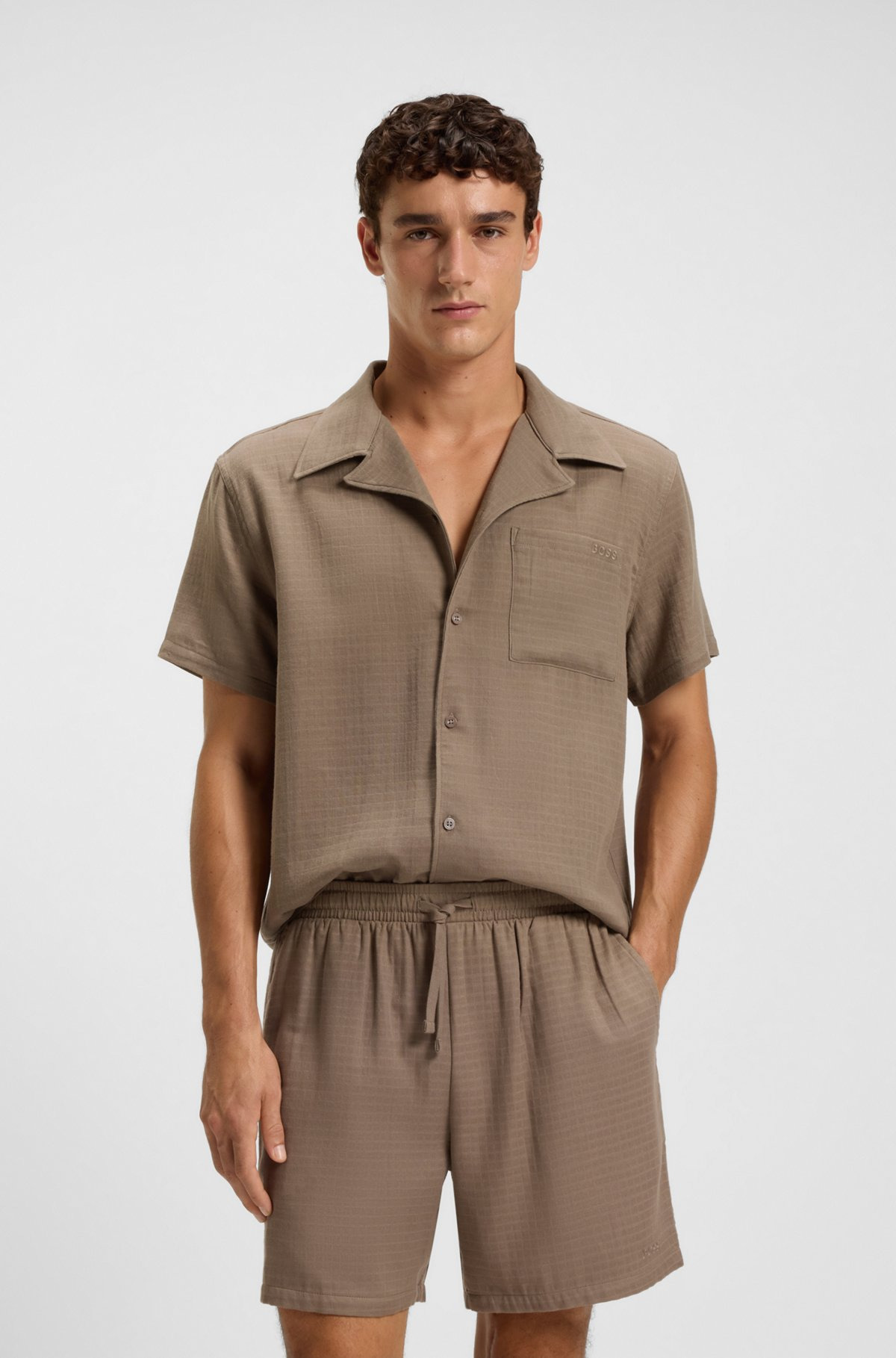 SWIM SHORTS IN COTTON MUSLIN - 2