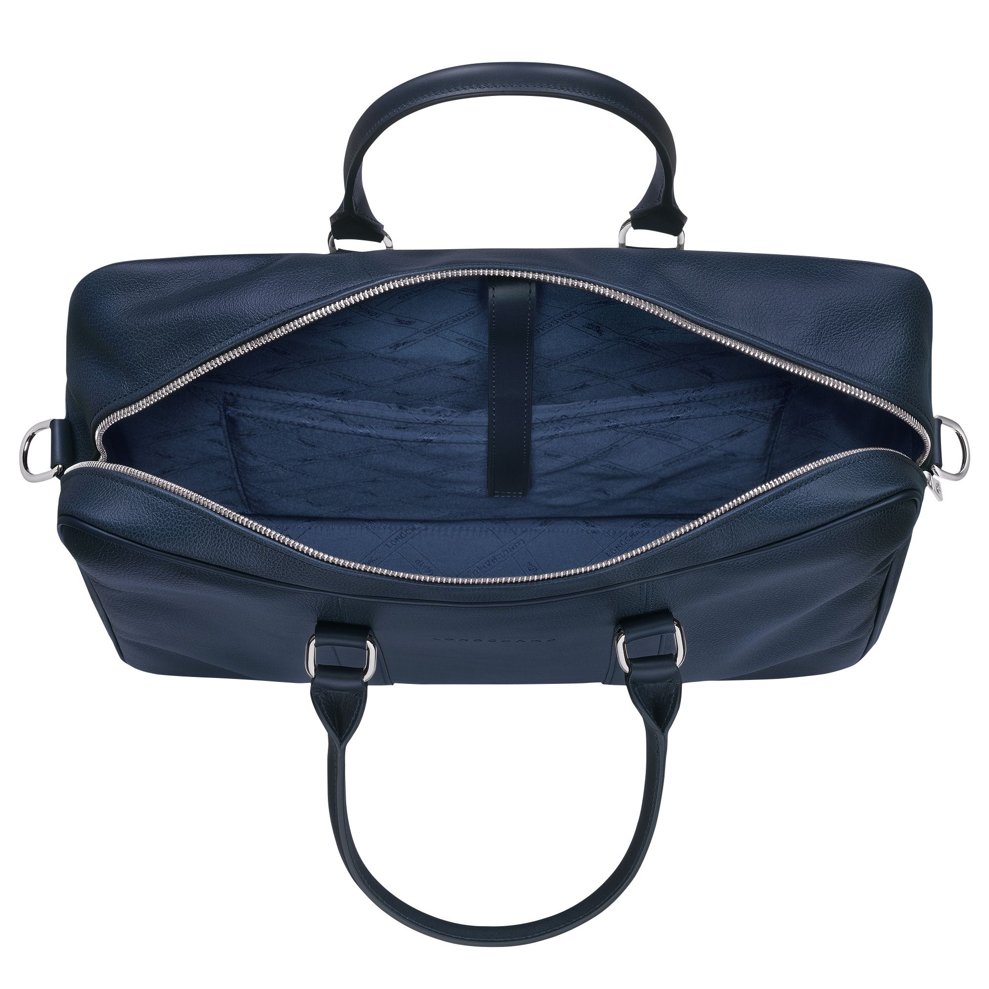 Le Foulonné M Briefcase Navy - Leather - 5