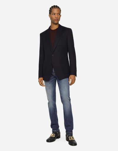 Dolce & Gabbana Single-breasted stretch wool tricotine jacket outlook