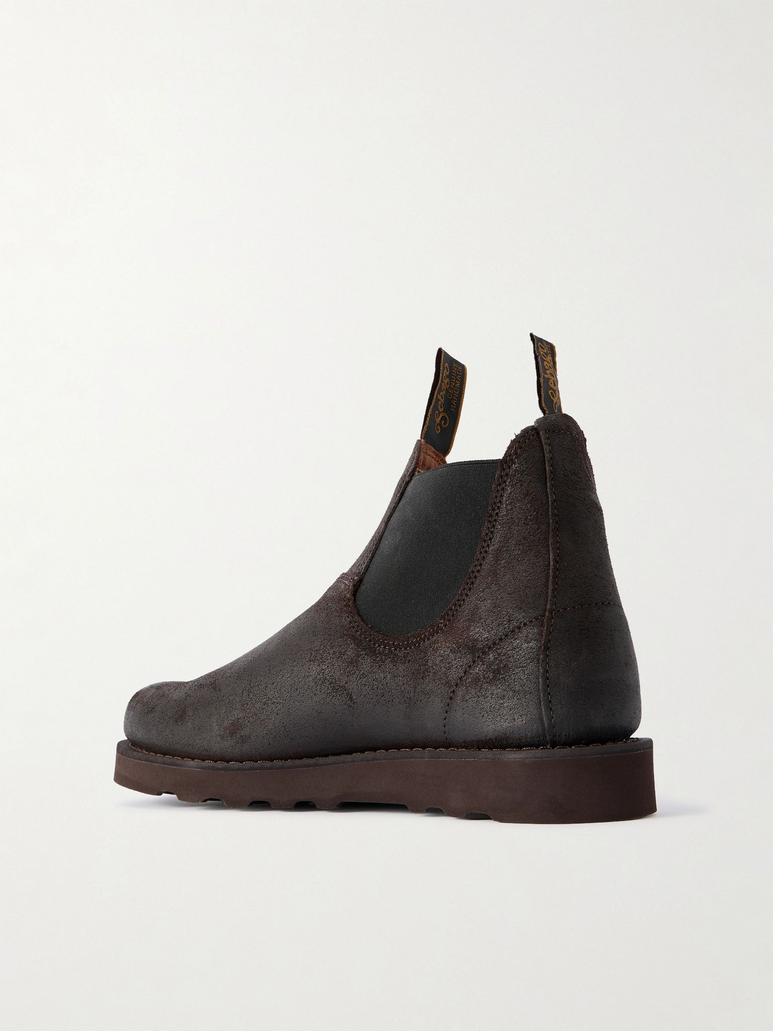 Yansa Waxed-Suede Chelsea Boots Brown - 4