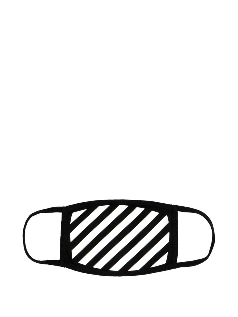 Off-White diagonal-striped cotton mask outlook