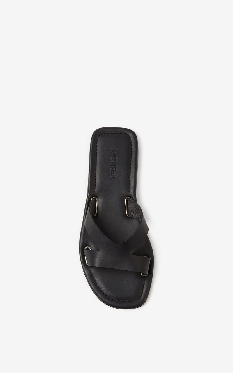 KENZO OPANKA flat leather mules outlook