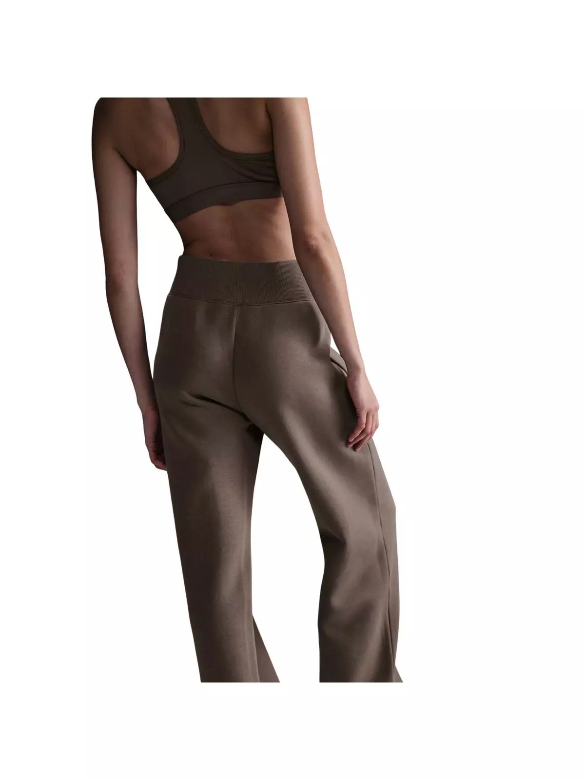 Women's Sportswear Phoenix Fleece High-Waisted Wide-Leg Sweatpants - Brown - 2