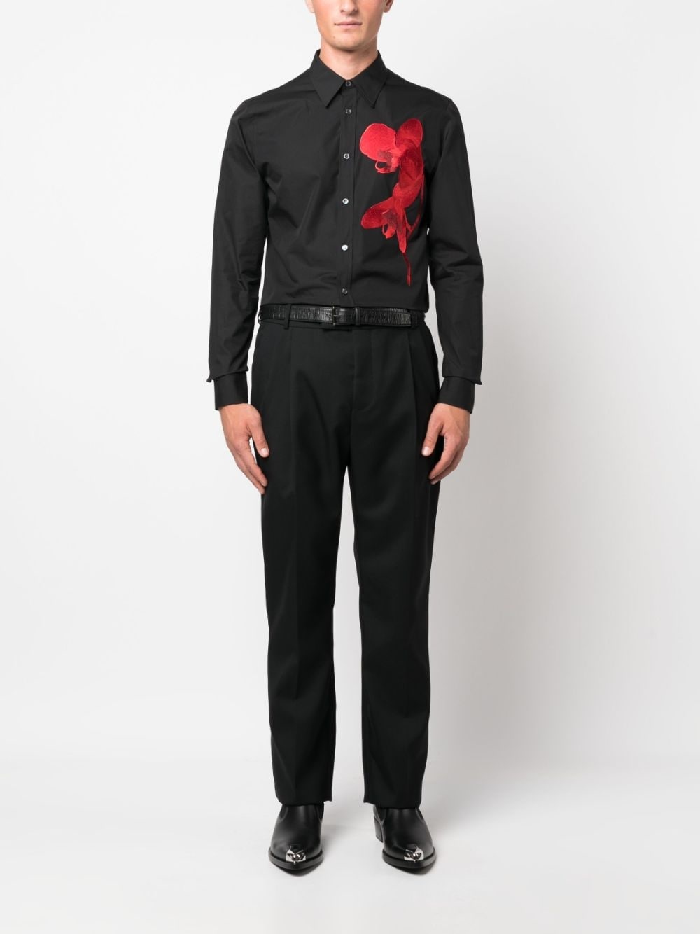 straight-leg wool trousers - 2