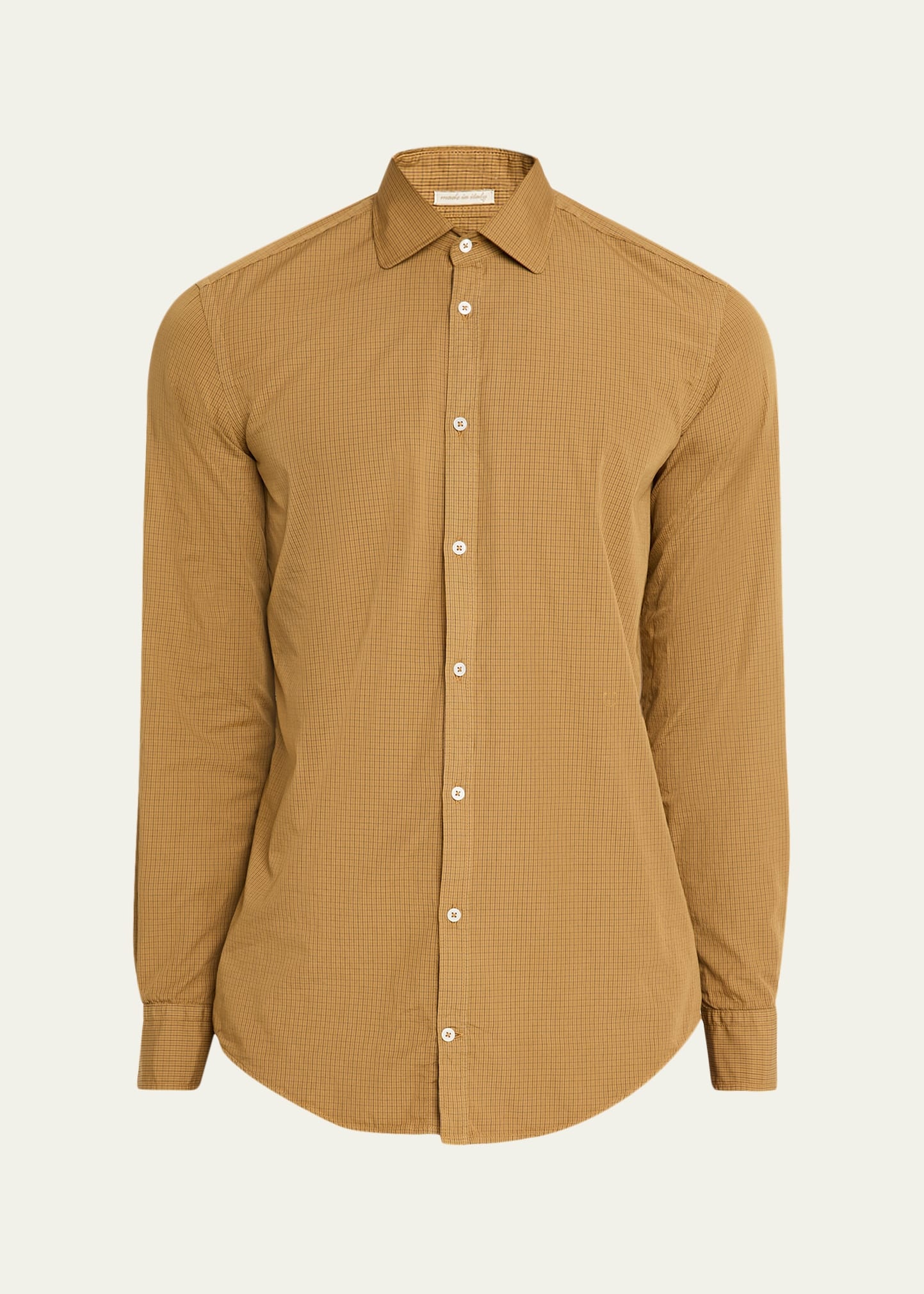 Men's Canary Micro-Check Button-Down Shirt - 1