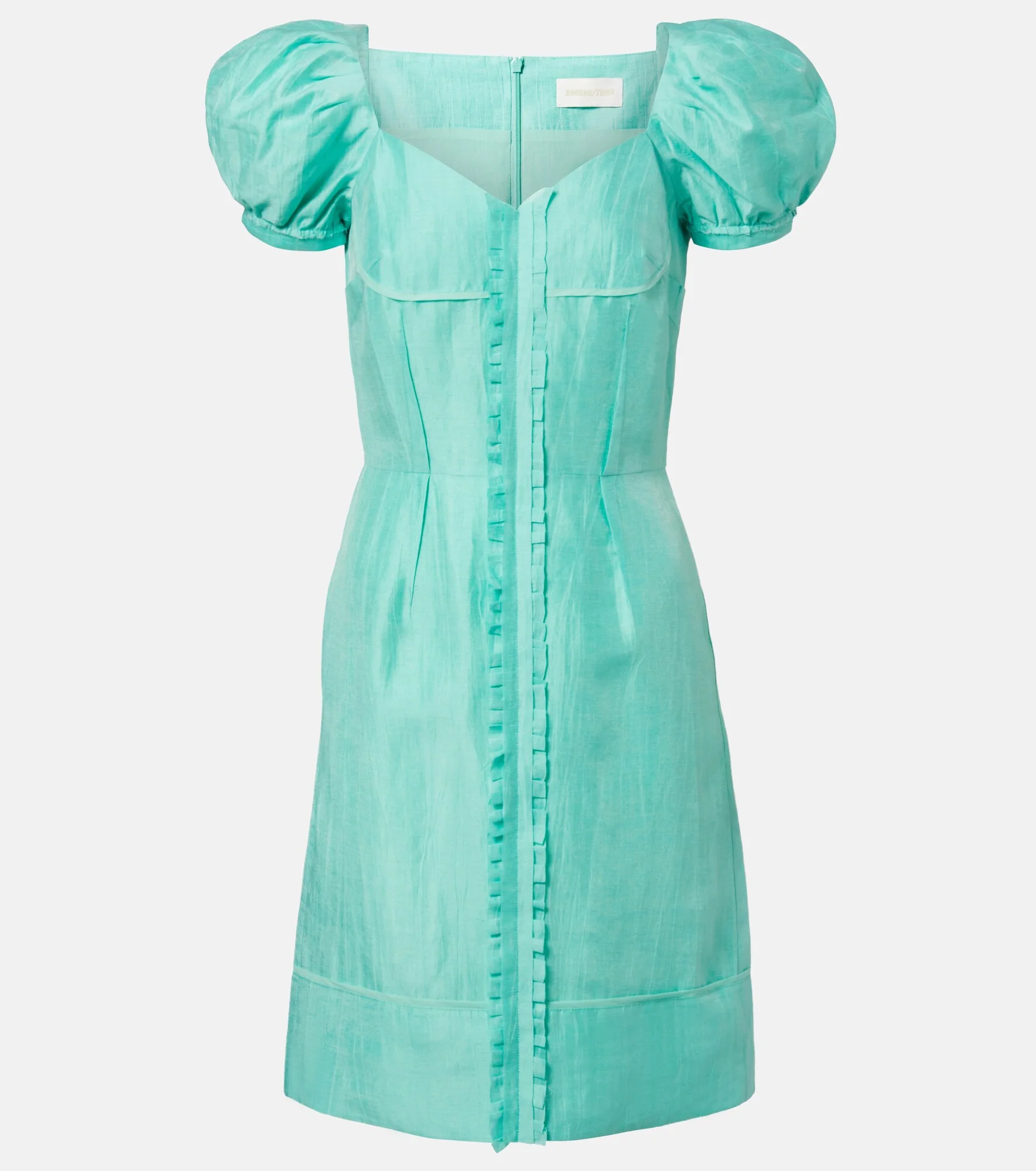 Linen-blend midi dress - 1