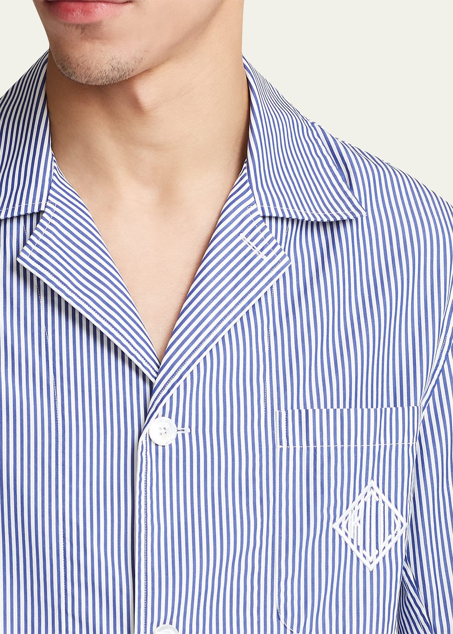 Men's Striped Premium Cotton Pajama Set - 4