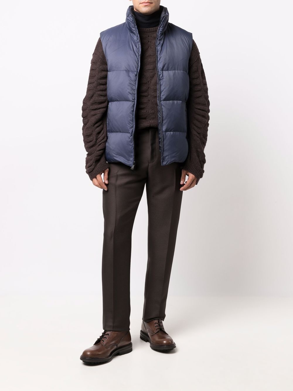 funnel-neck padded gilet - 2