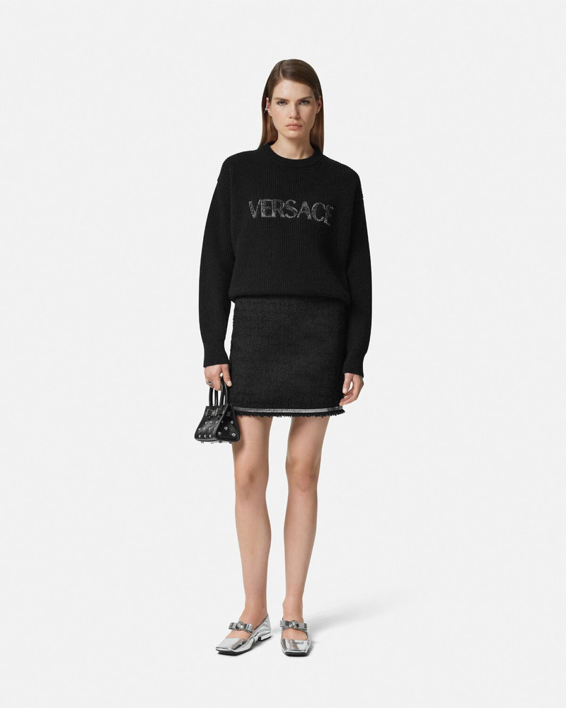 VERSACE Heritage Tweed Mini Skirt outlook