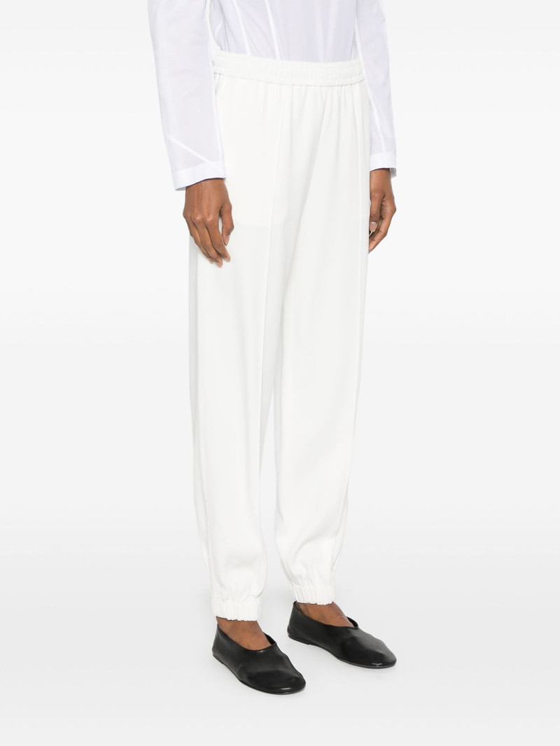 elasticated-waist tapered-leg trousers 3