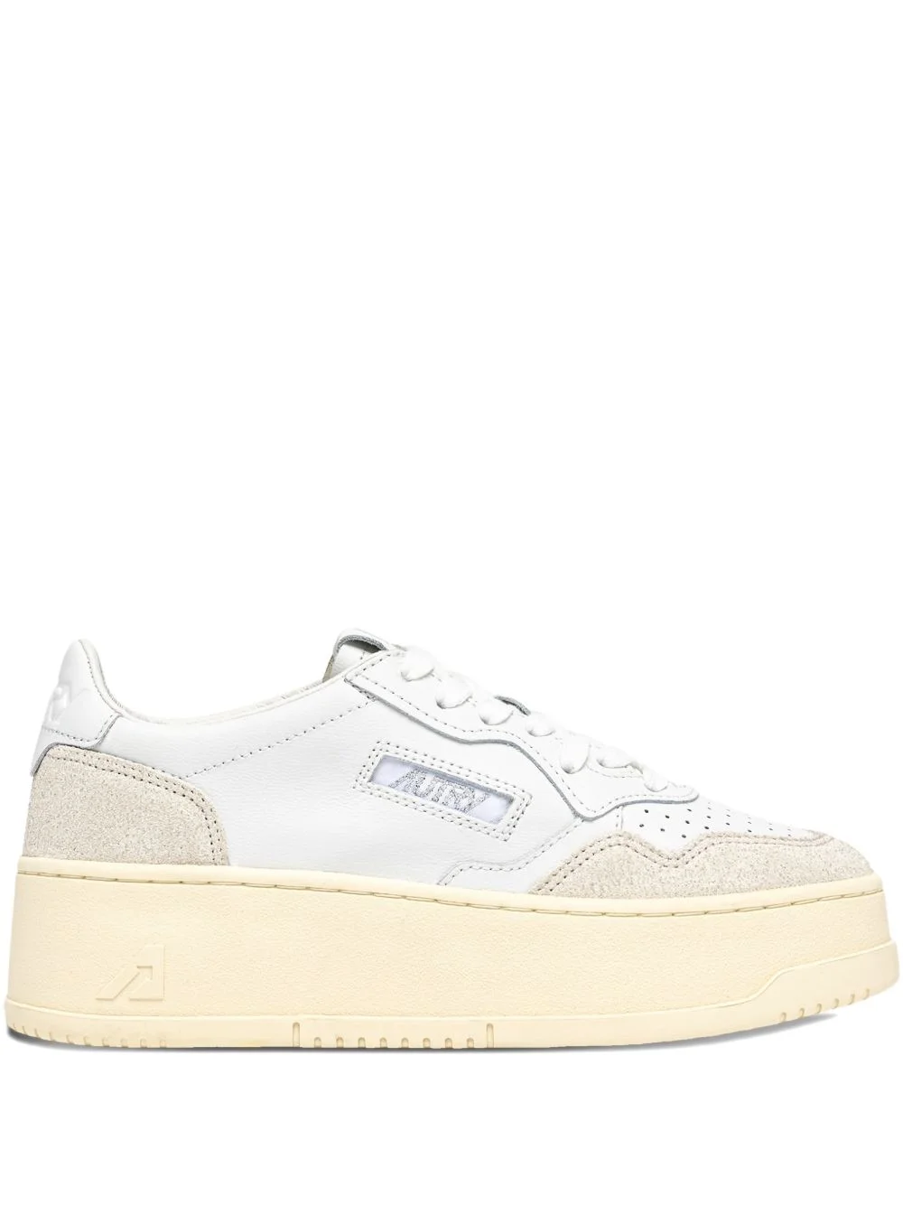 platform panelled sneakers - 1