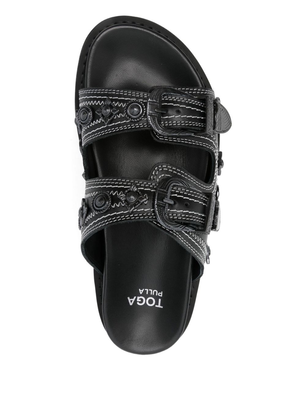 embellished-buckle sandals - 4