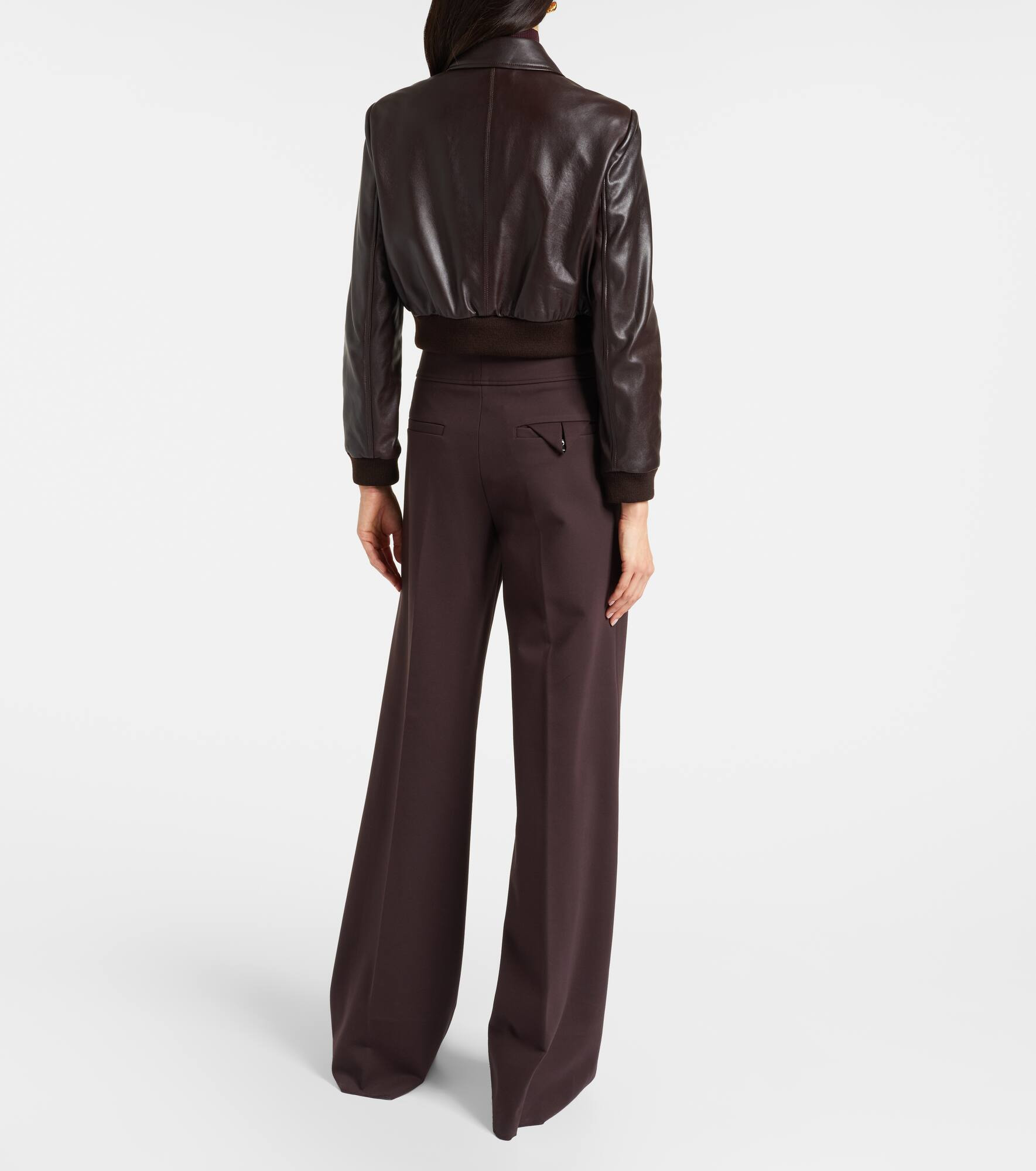 Sleek Statement cropped leather jacket - 3
