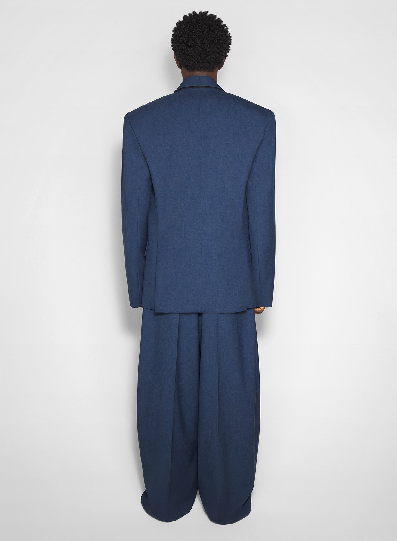 blue straight tailored jacket - 3