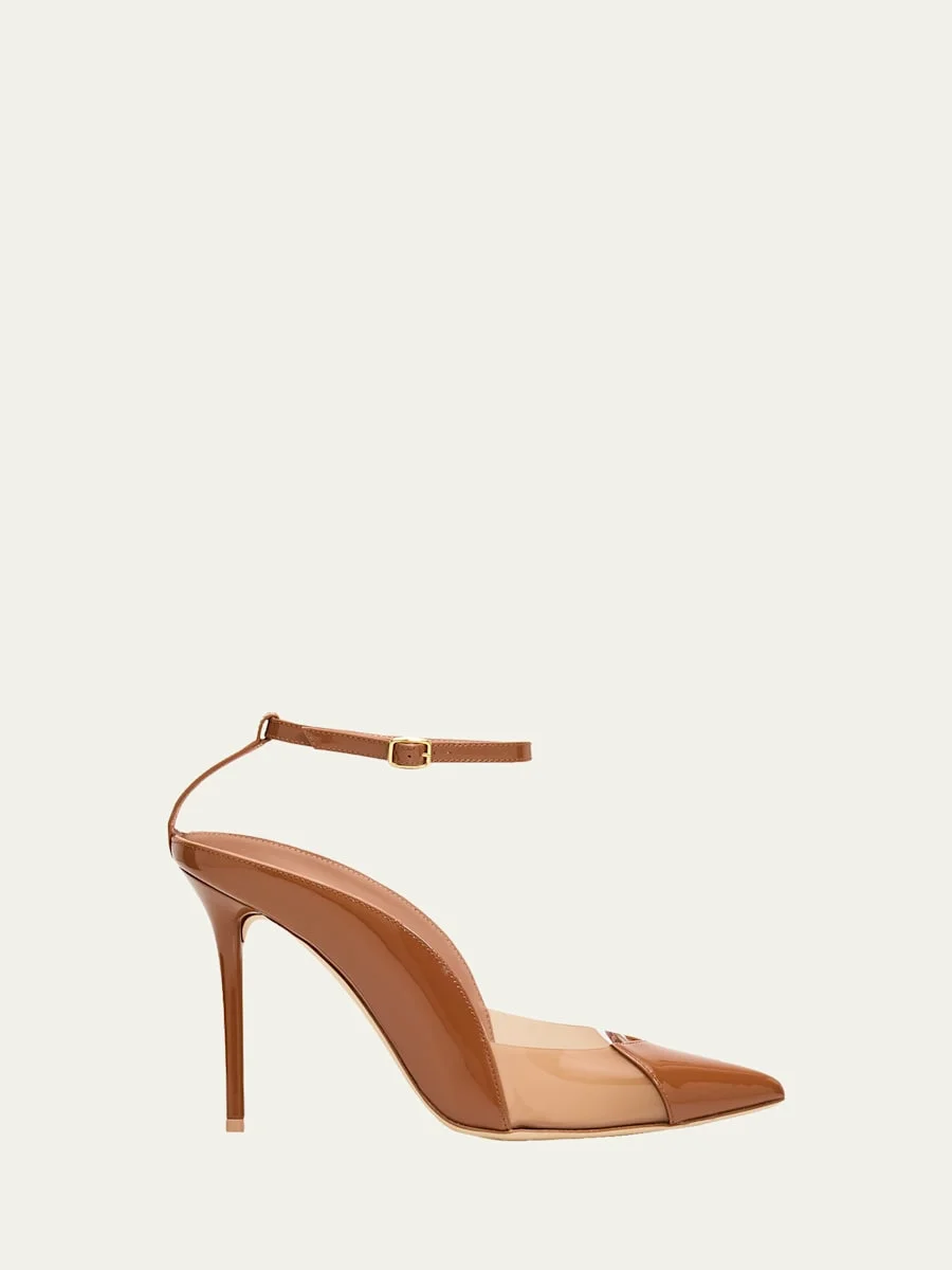 100mm Malia PVC and Patent Leather Pumps - 1