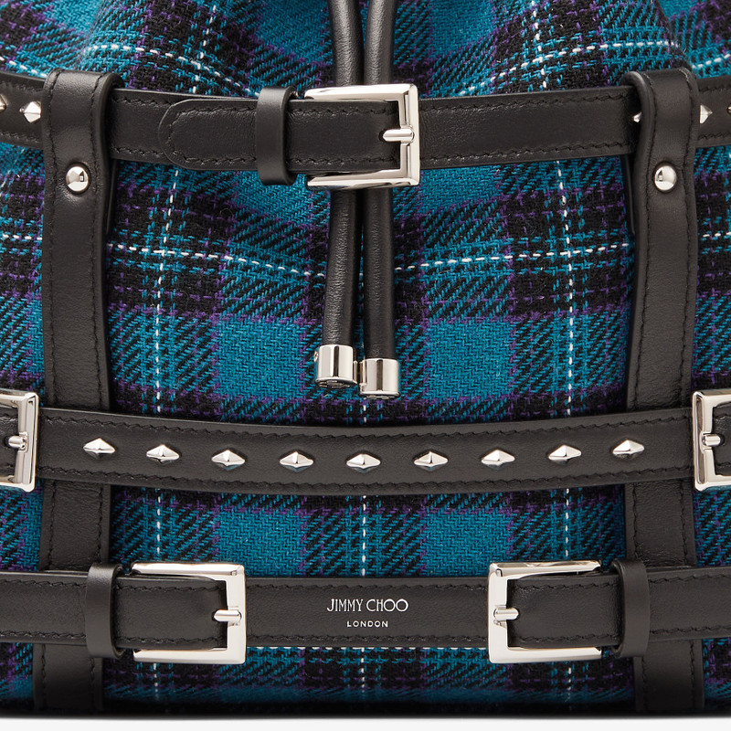 Bon Bon Bucket
Peacock Fabric and Calf Leather Bucket Bag with Harness 4