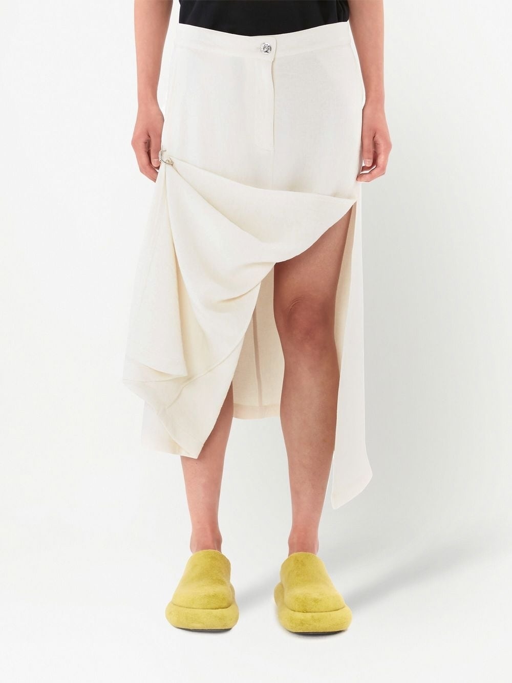 asymmetric draped skirt - 3