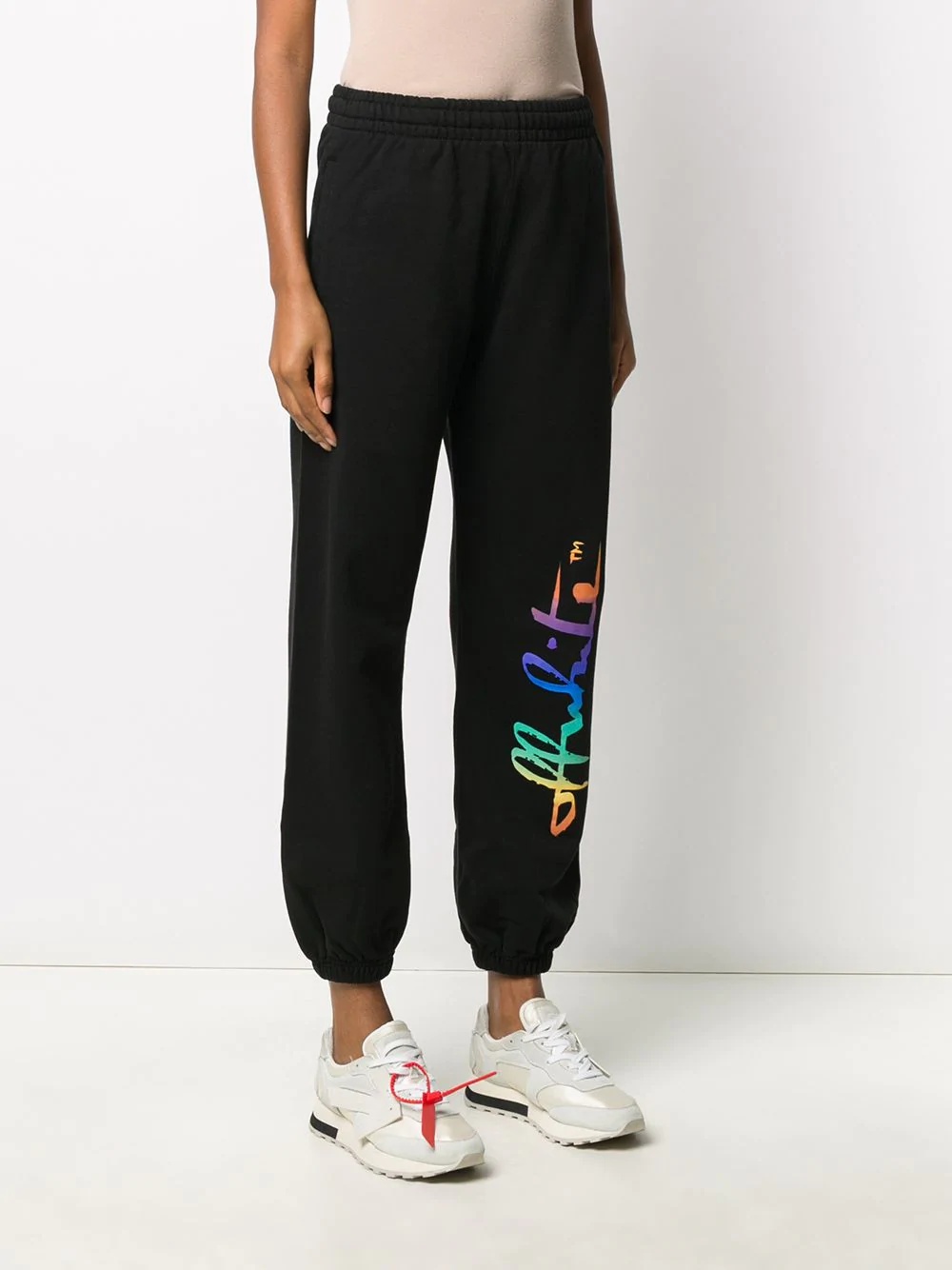 logo print track pants - 3