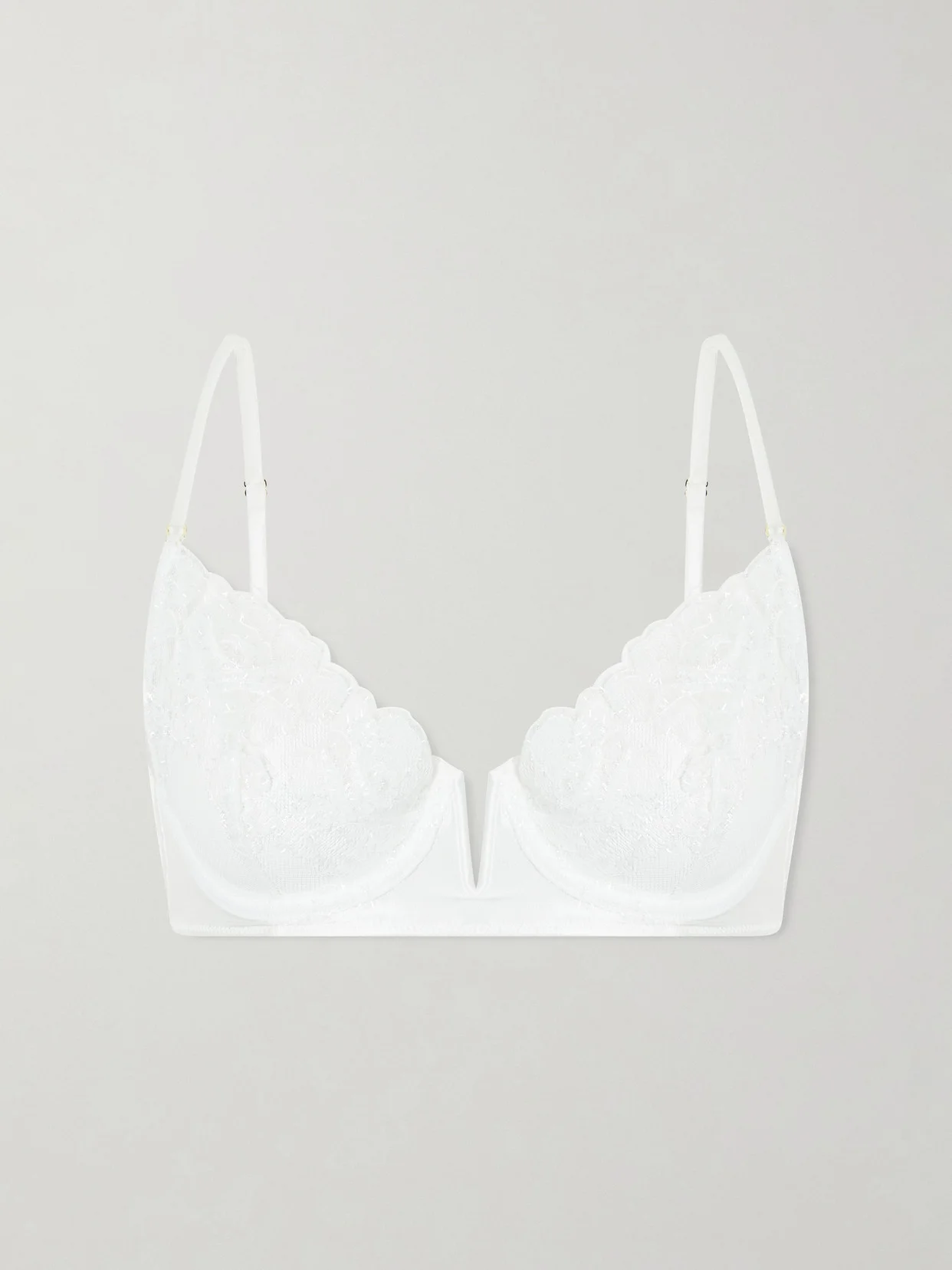 Fleur Veloutes Embroidered Mesh Bra - 1
