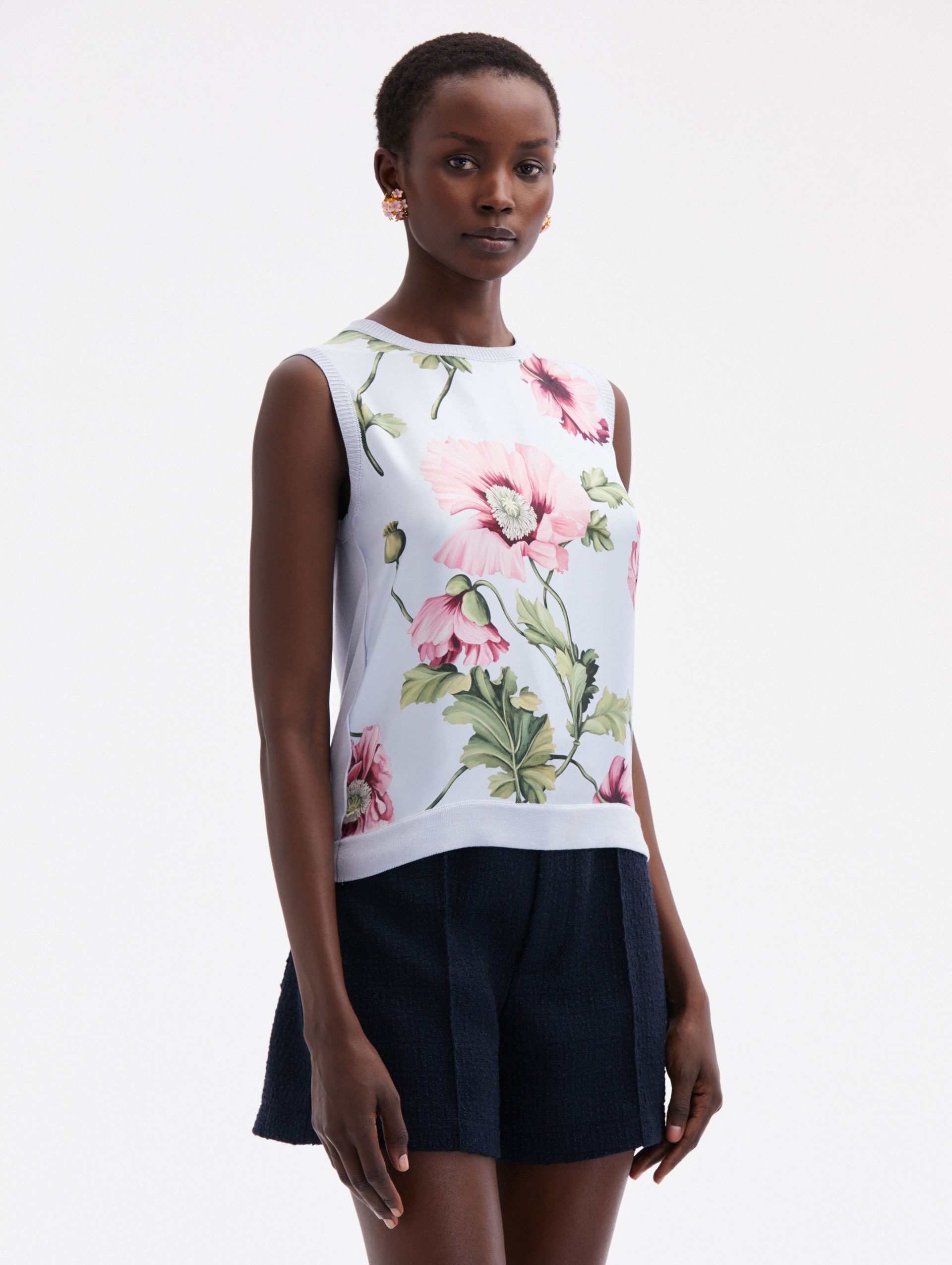 POPPY PRINTED INSET TANK - 4