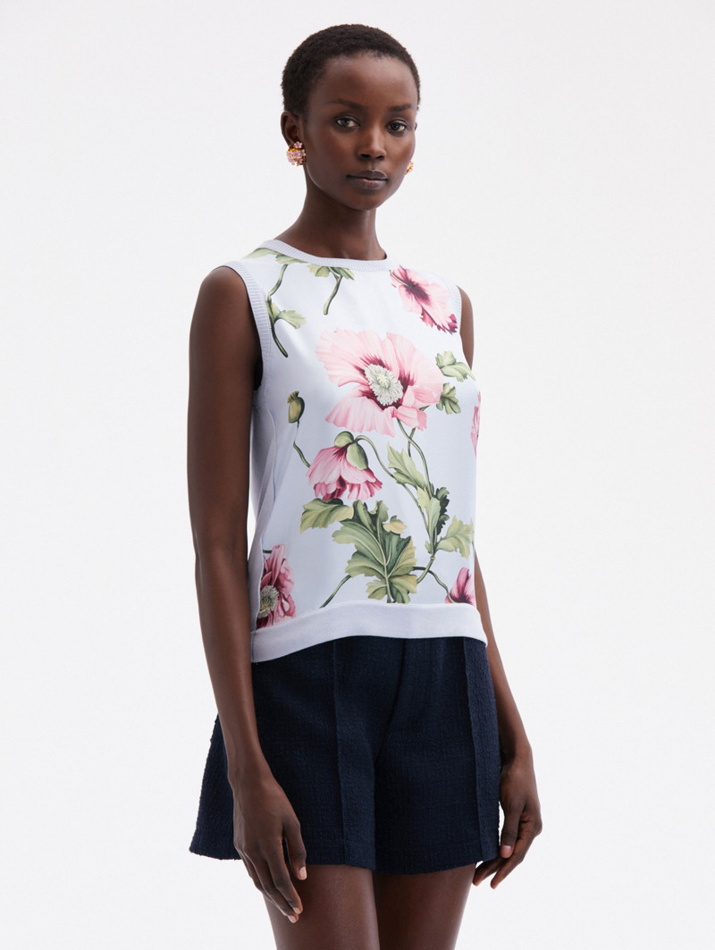 POPPY PRINTED INSET TANK 4