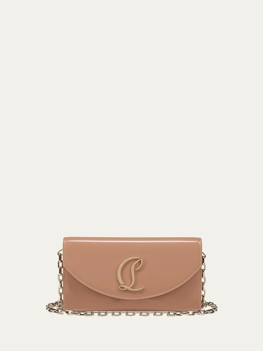 Loubi54 Flap Patent Leather Clutch Bag - 1