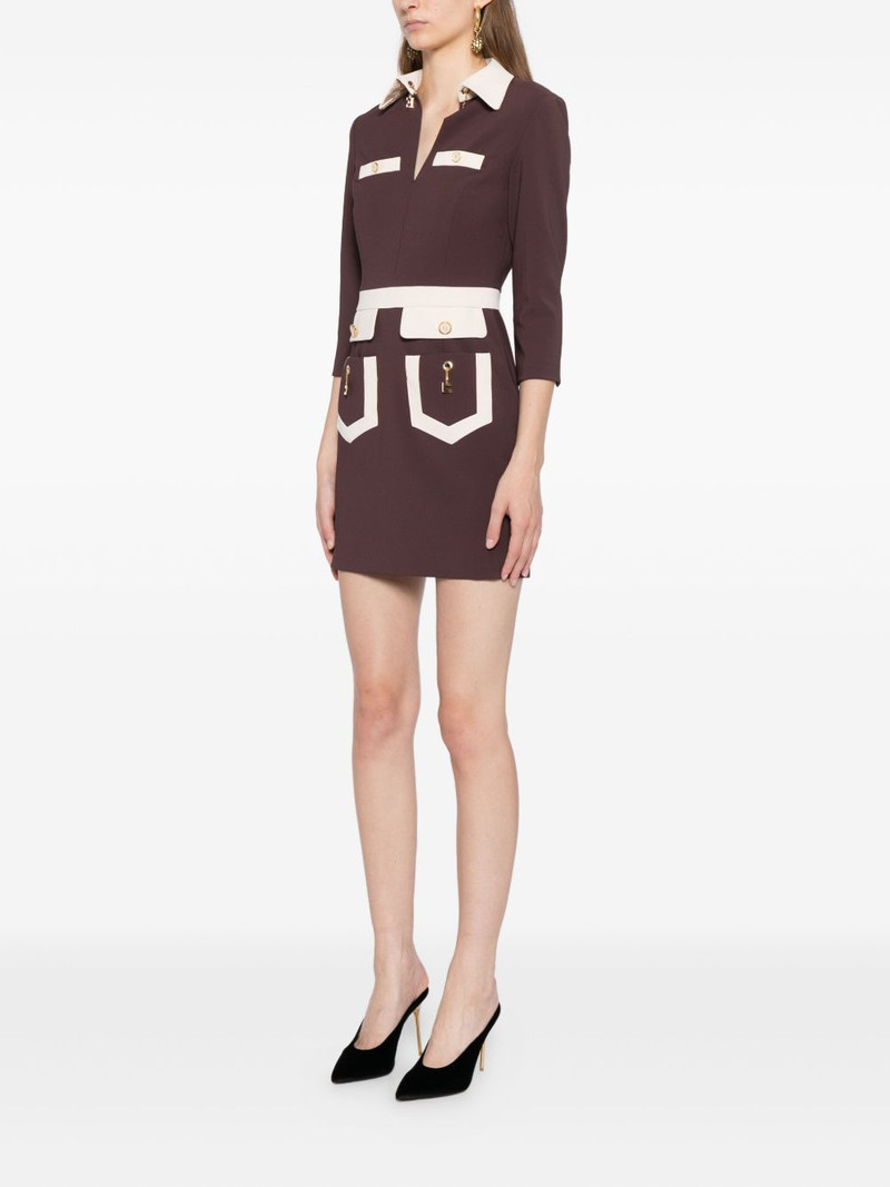 colour-block crepe dress 3