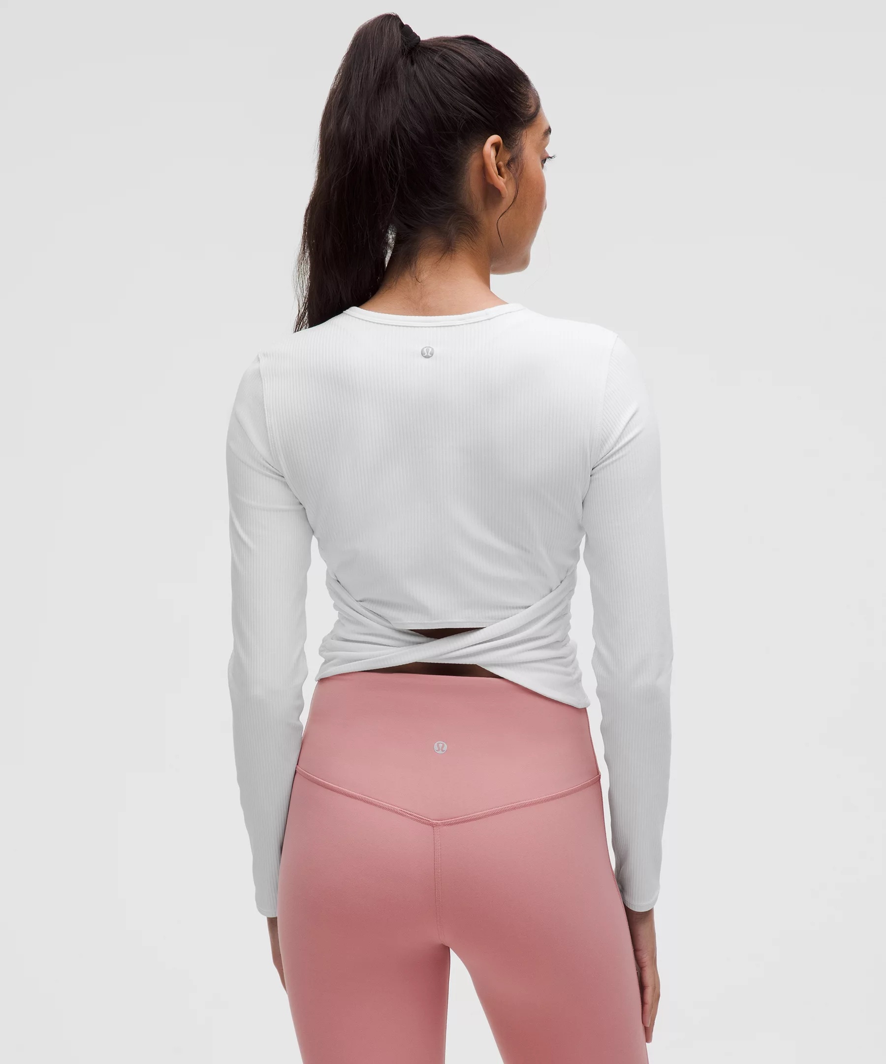 All It Takes Back-Twist Ribbed Long-Sleeve Shirt - 2