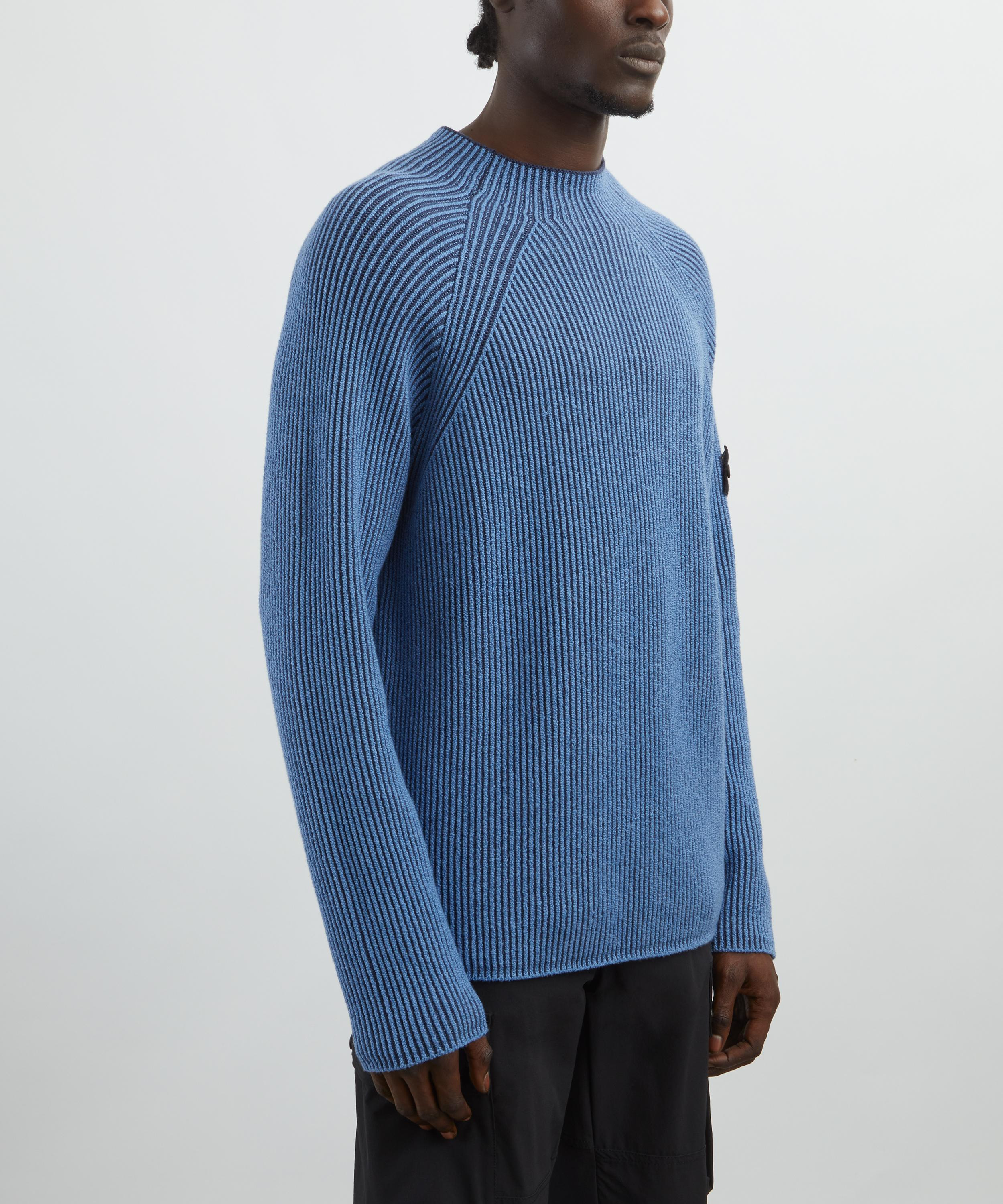 Blue Rib-Knit Jumper - 3