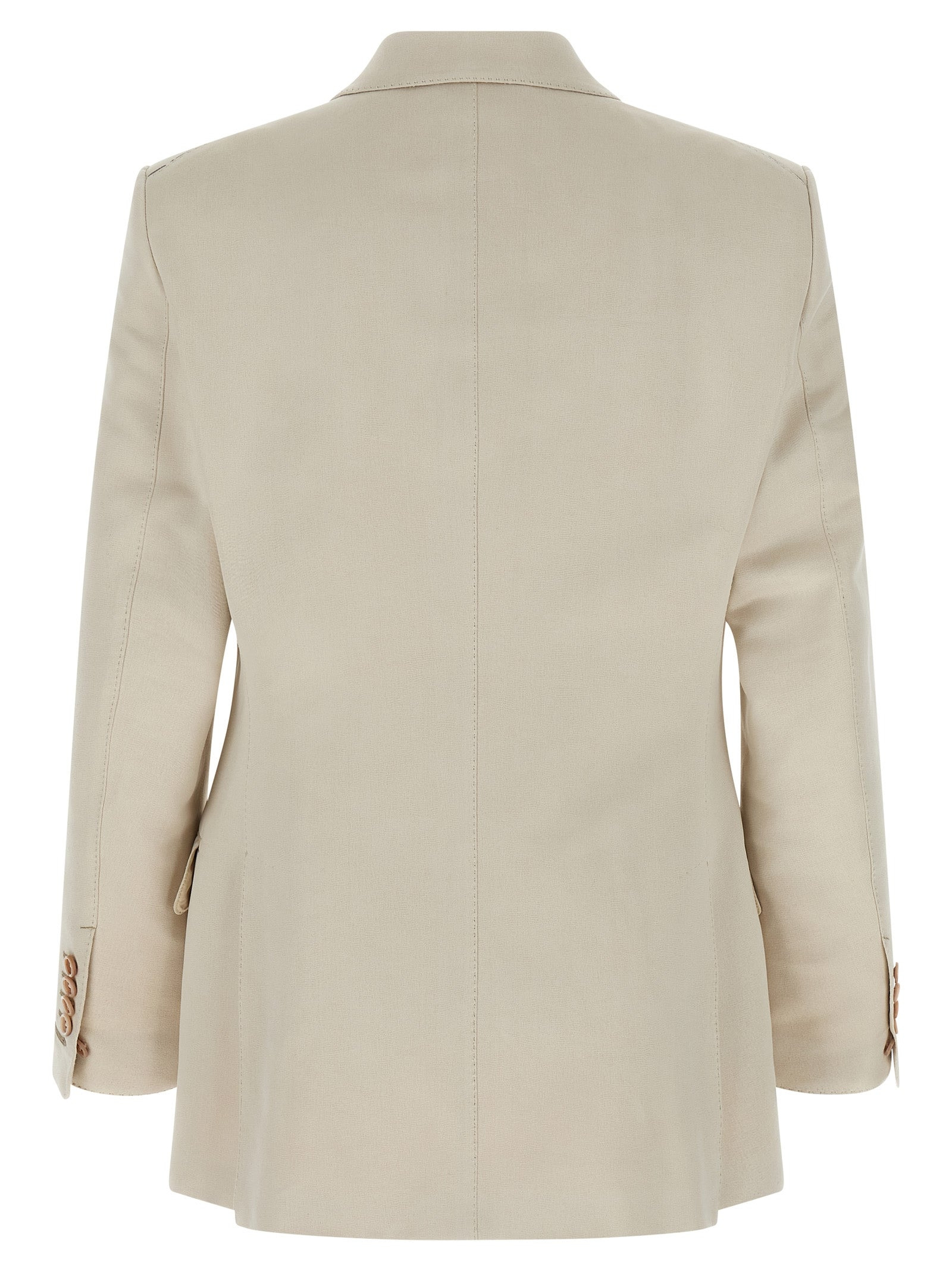 Double-Breasted Blazer Beige - 2